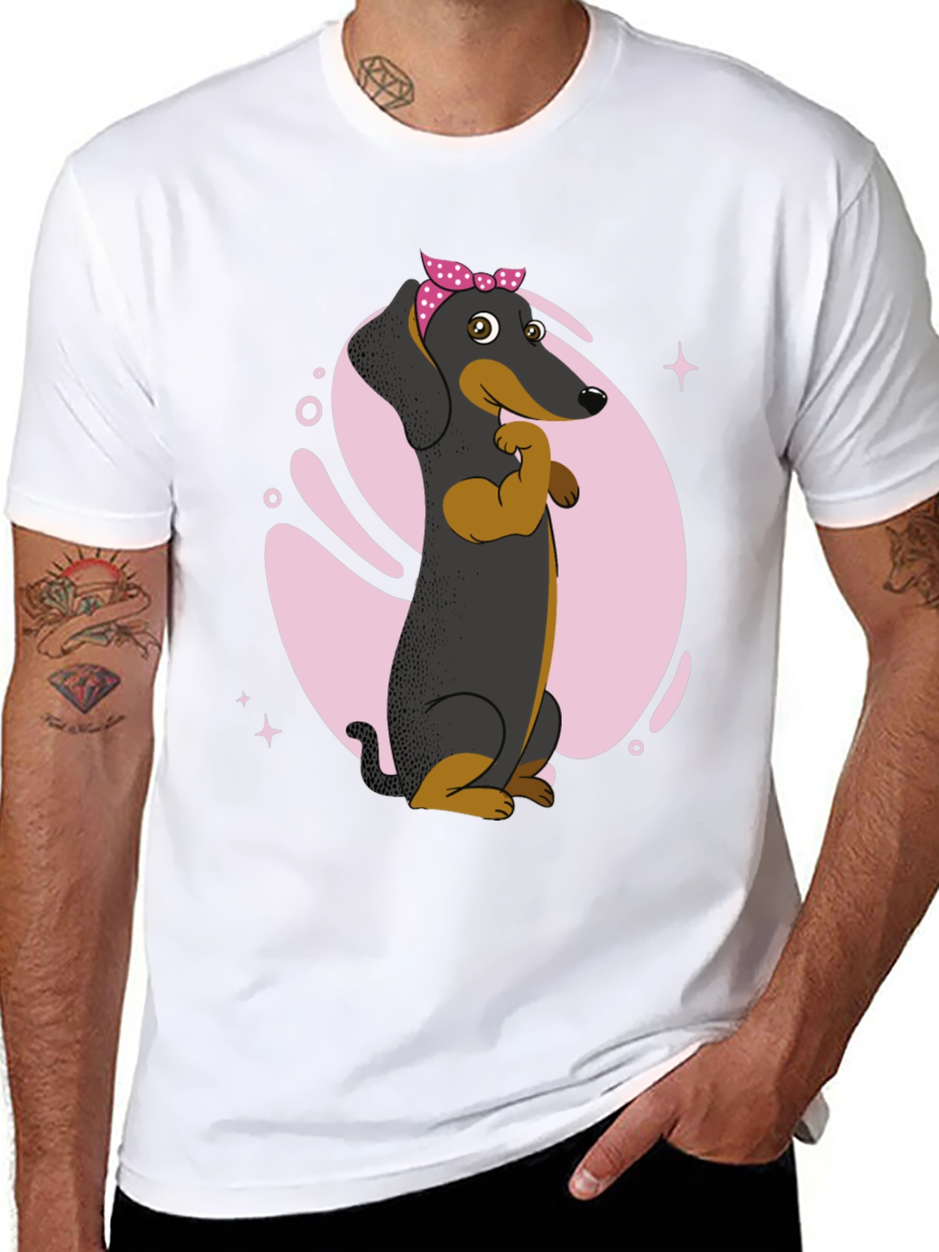Muscle Dachshund T-Shirt - Funny Dog Tee