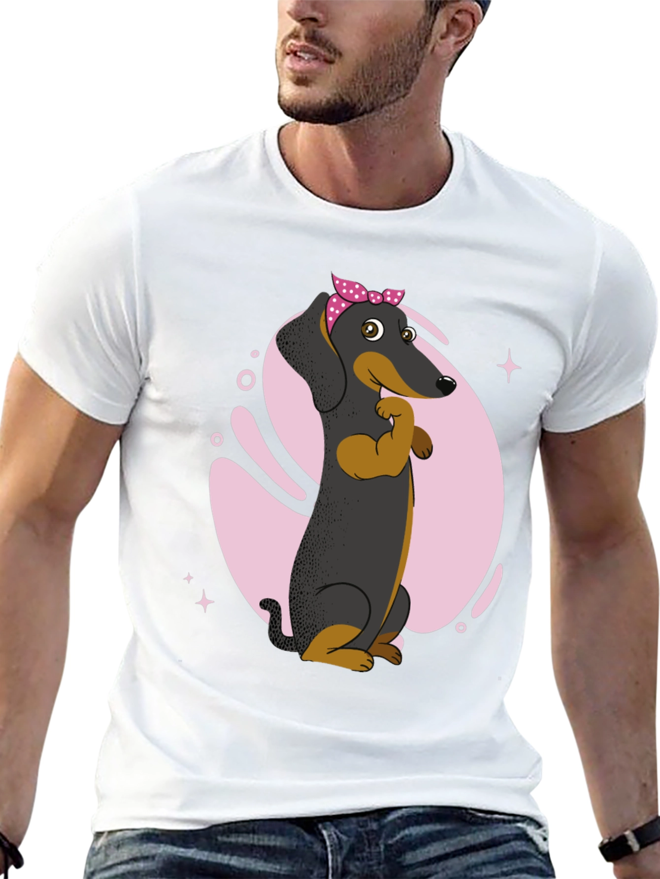 Muscle Dachshund T-Shirt - Funny Dog Tee