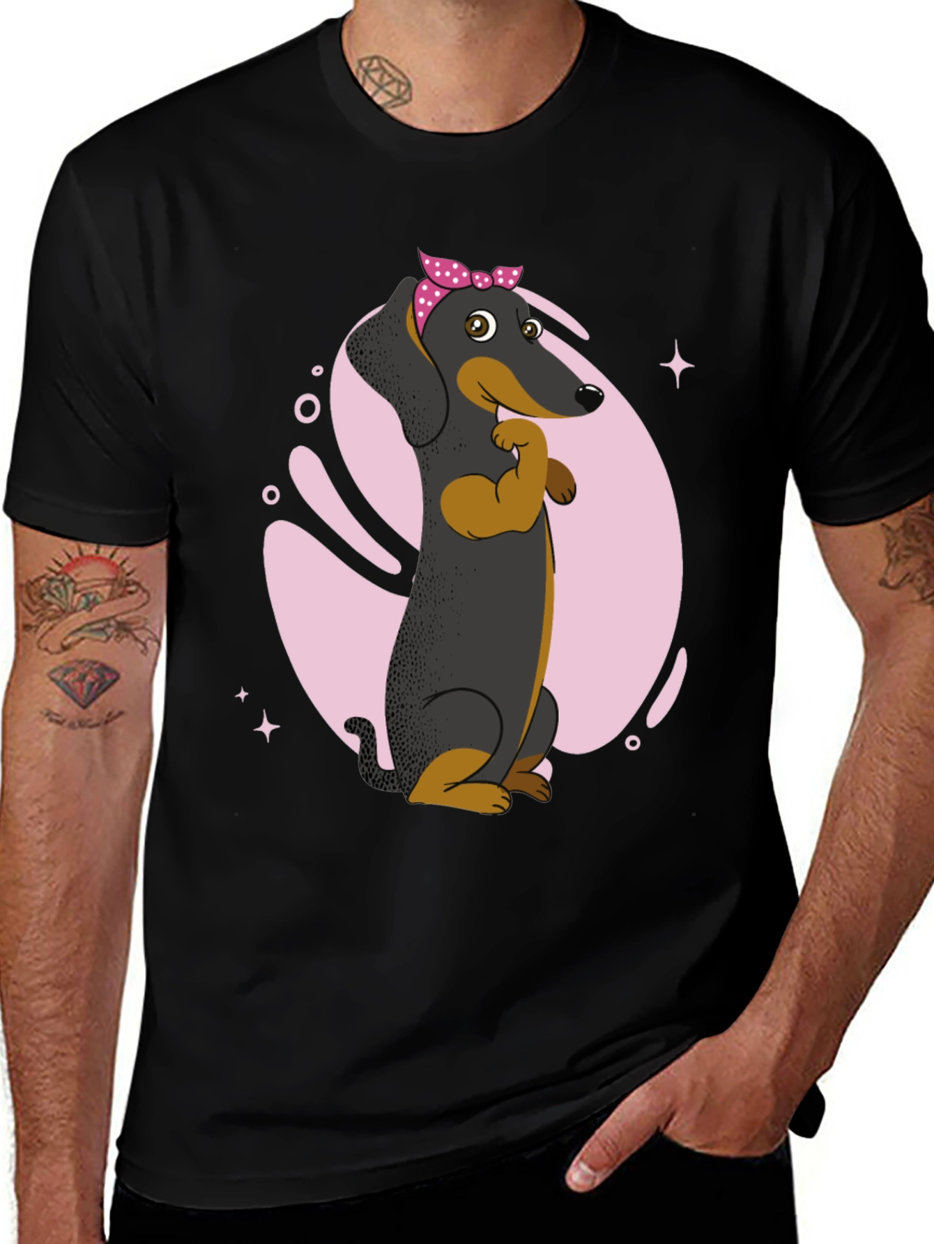 Muscle Dachshund T-Shirt - Funny Dog Tee