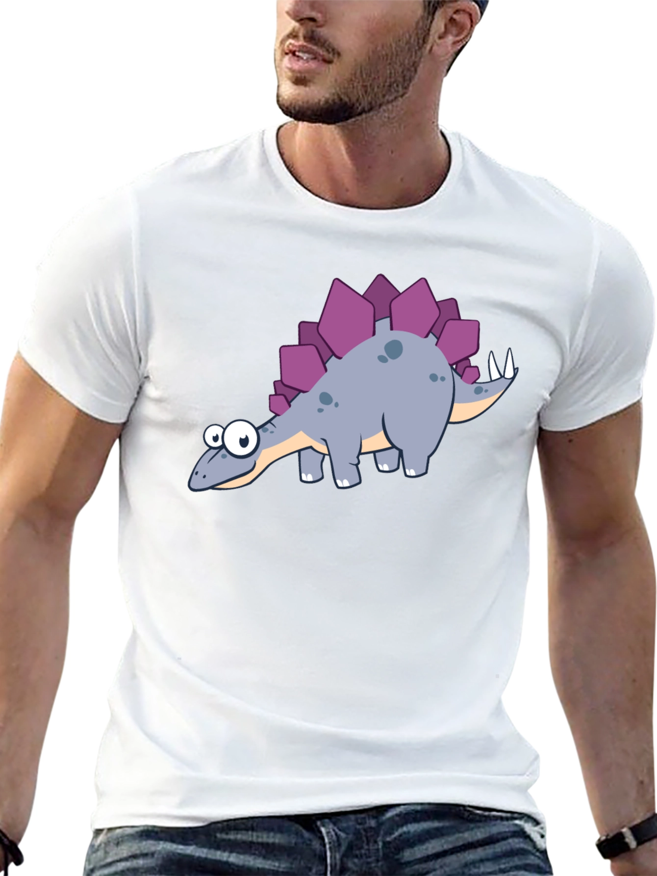 Cartoon Stegosaurus T-Shirt