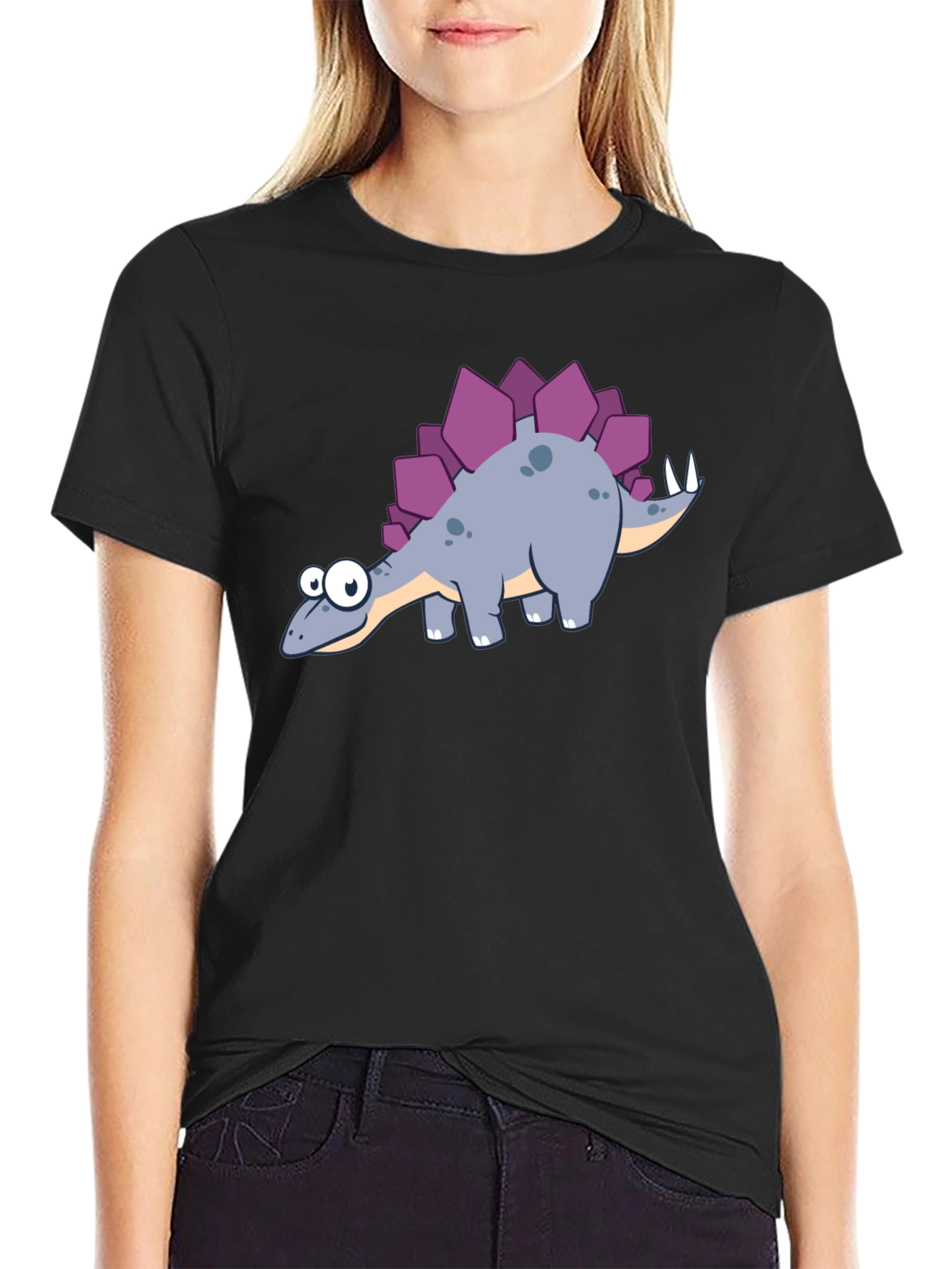 Cartoon Stegosaurus T-Shirt