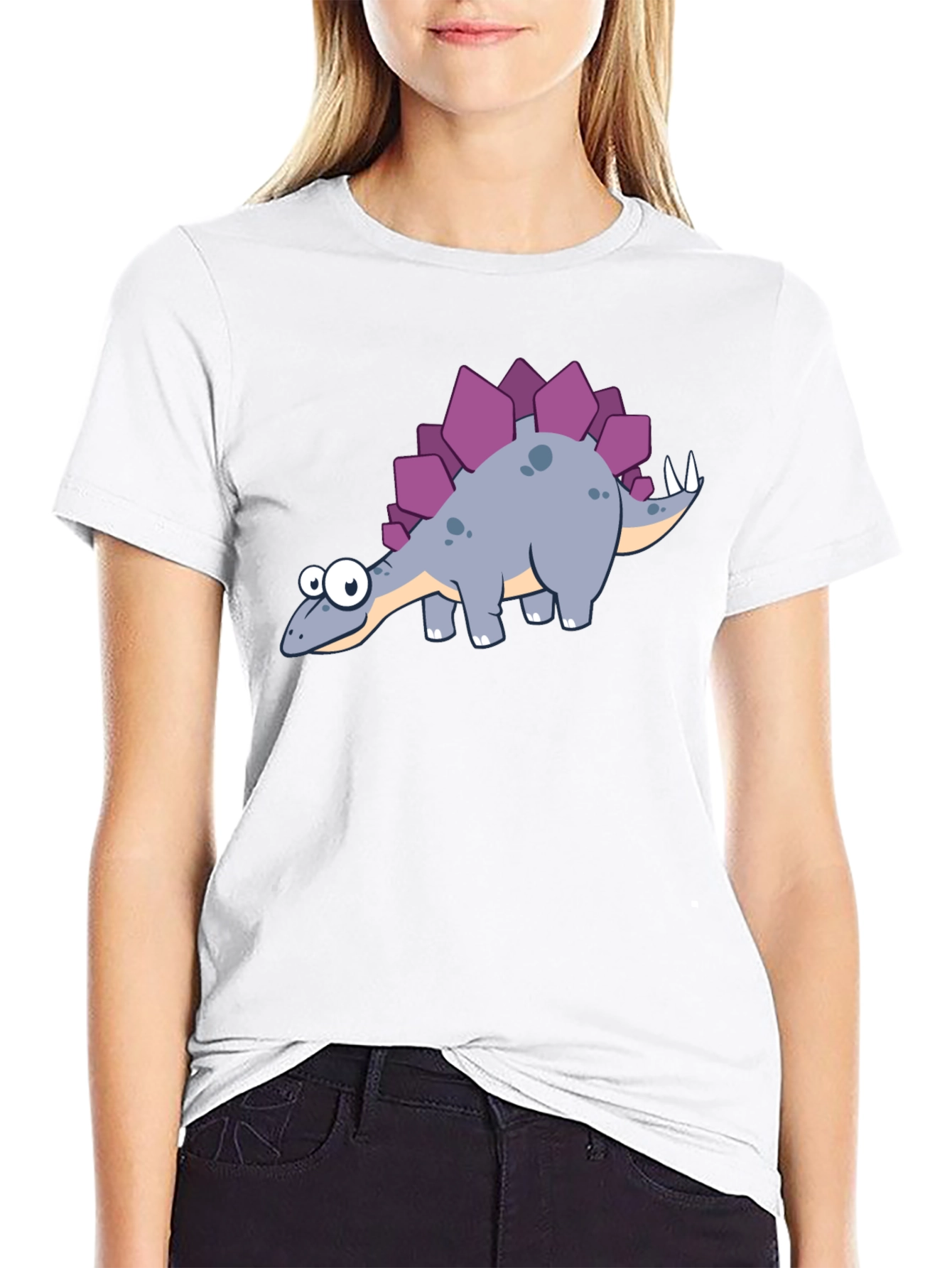 Cartoon Stegosaurus T-Shirt