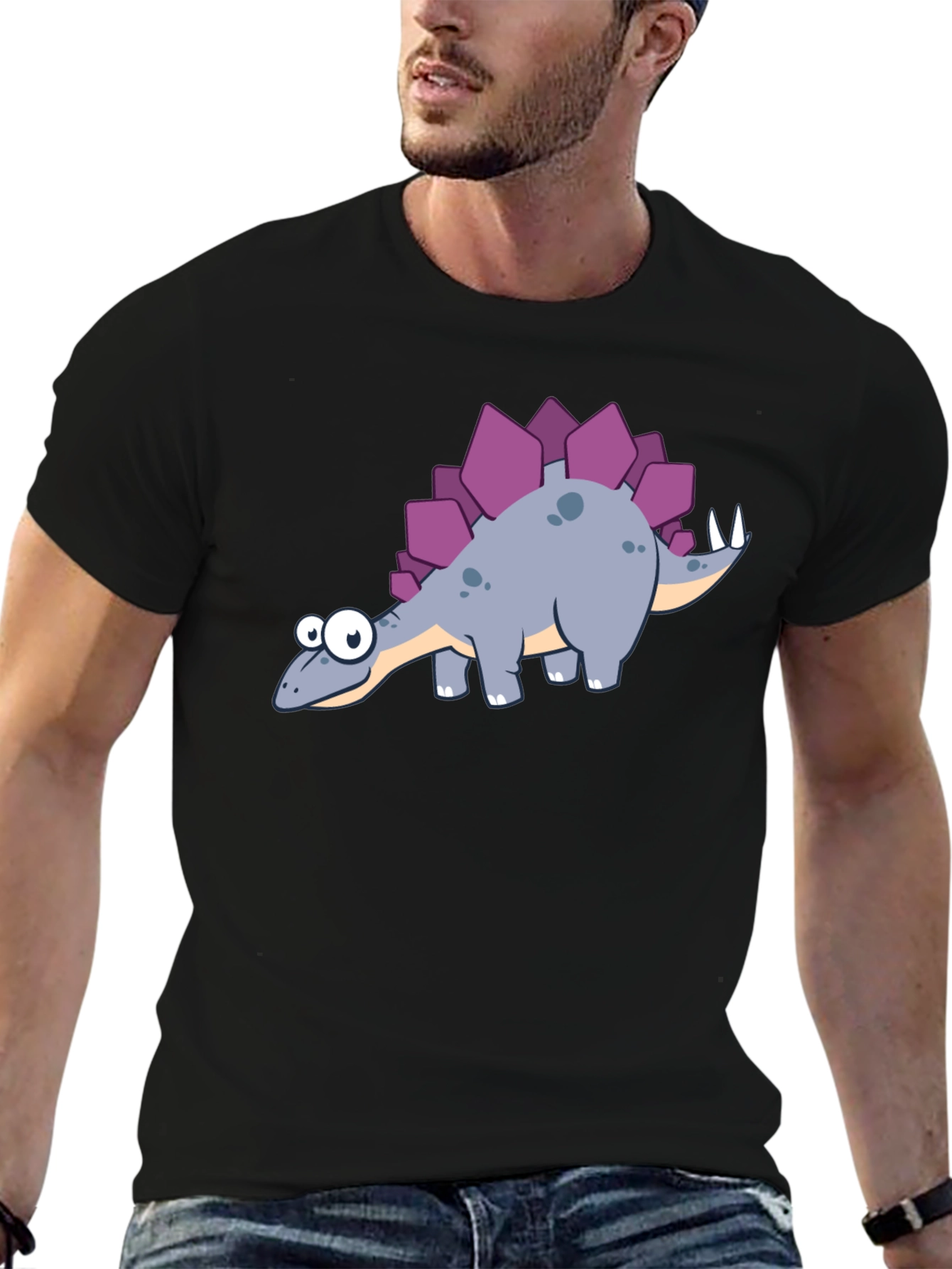 Cartoon Stegosaurus T-Shirt