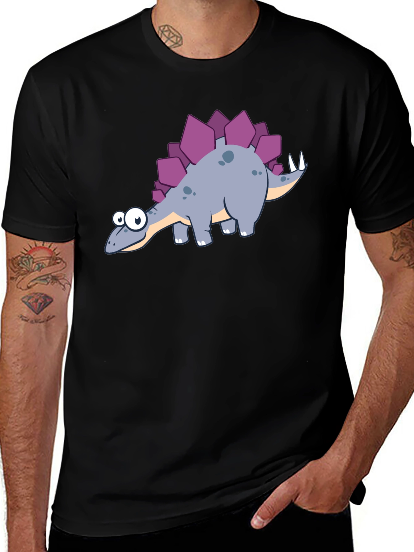 Cartoon Stegosaurus T-Shirt