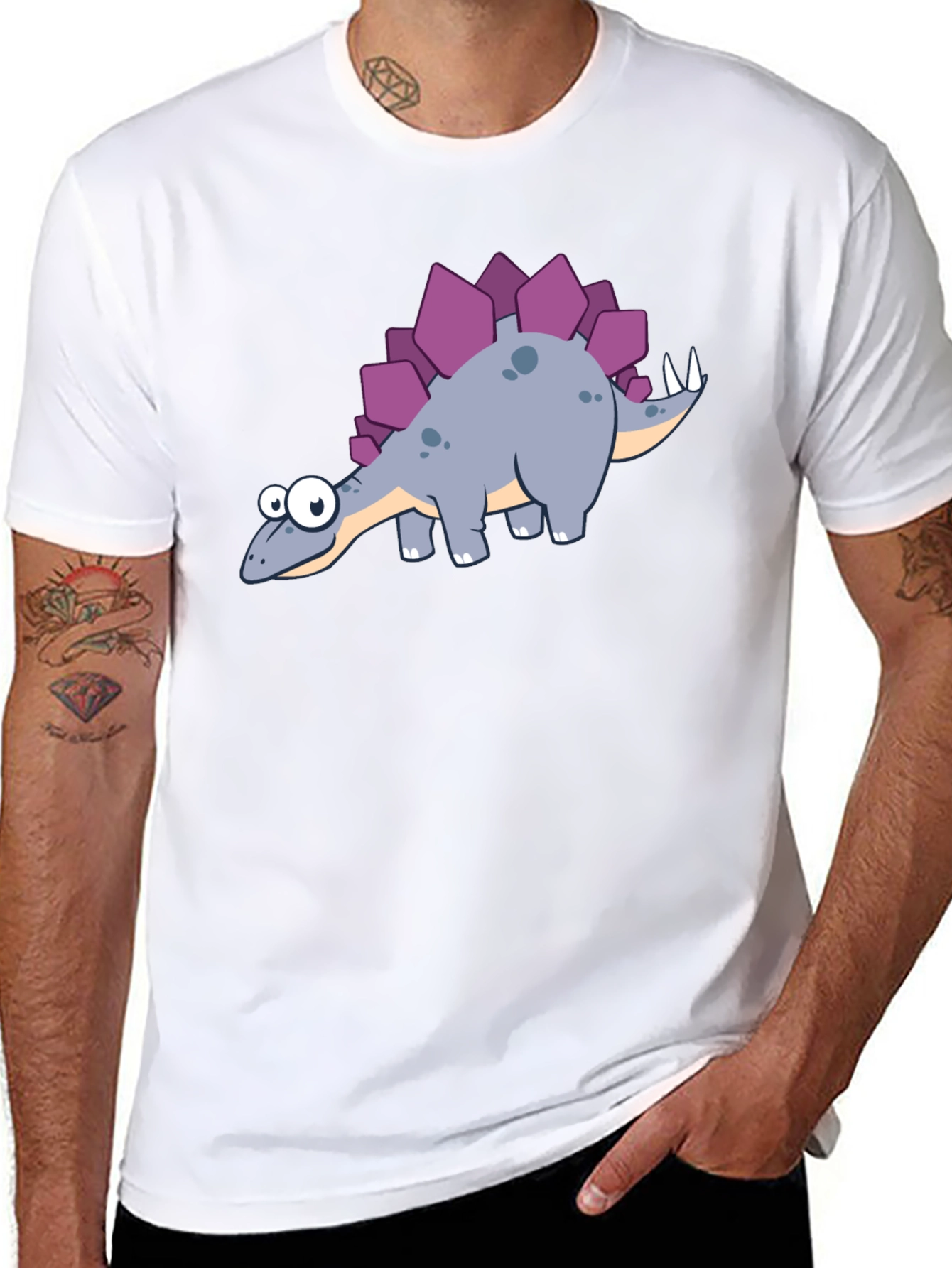 Cartoon Stegosaurus T-Shirt