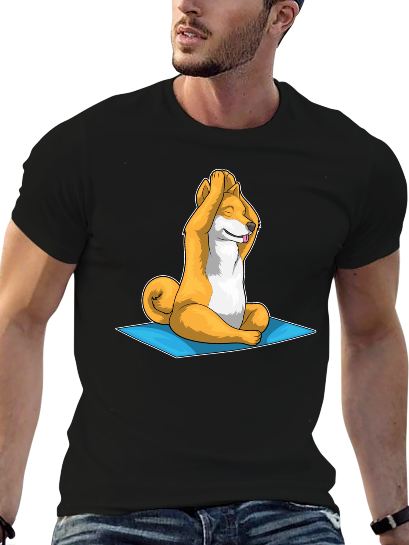 Yoga Shiba Inu Graphic T-Shirt