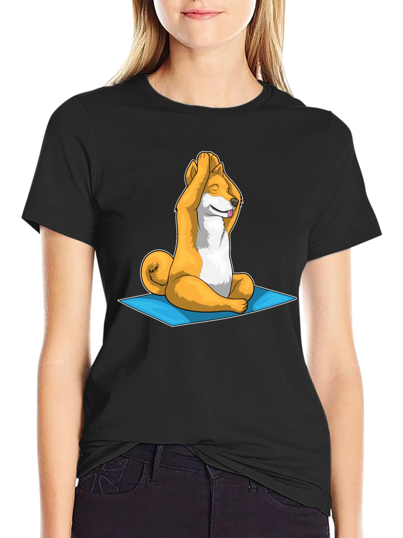 Yoga Shiba Inu Graphic T-Shirt