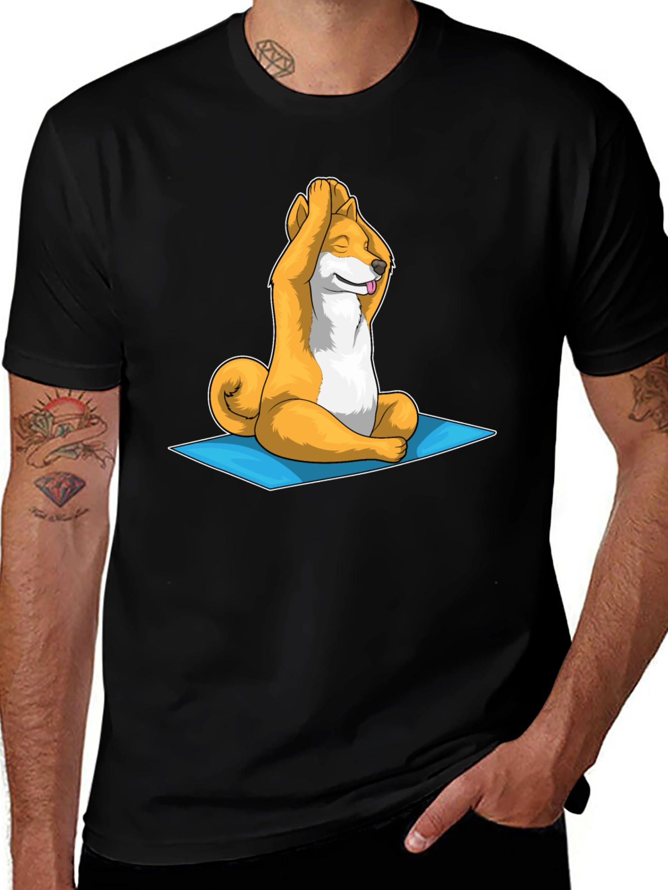 Yoga Shiba Inu Graphic T-Shirt