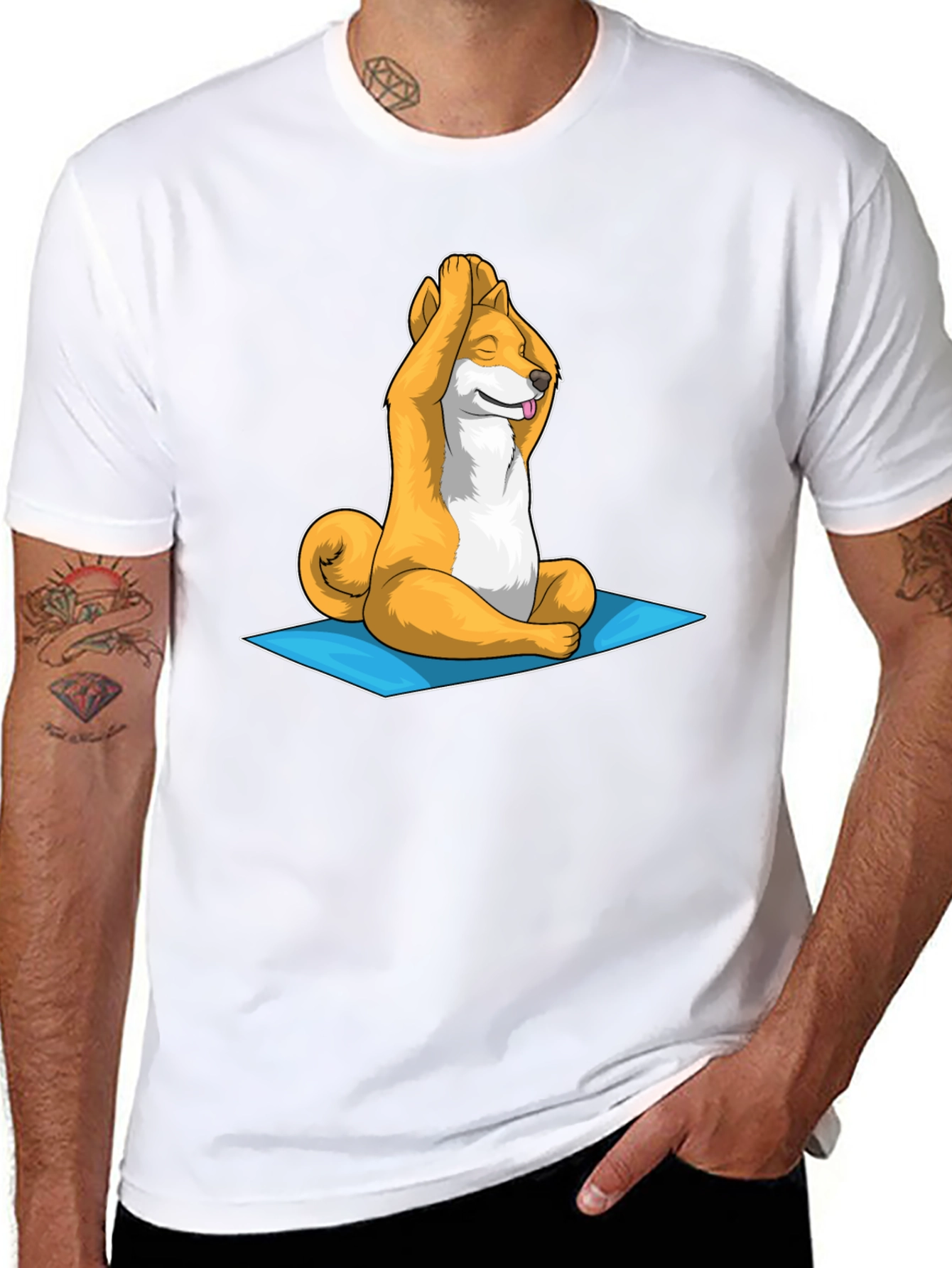 Yoga Shiba Inu Graphic T-Shirt