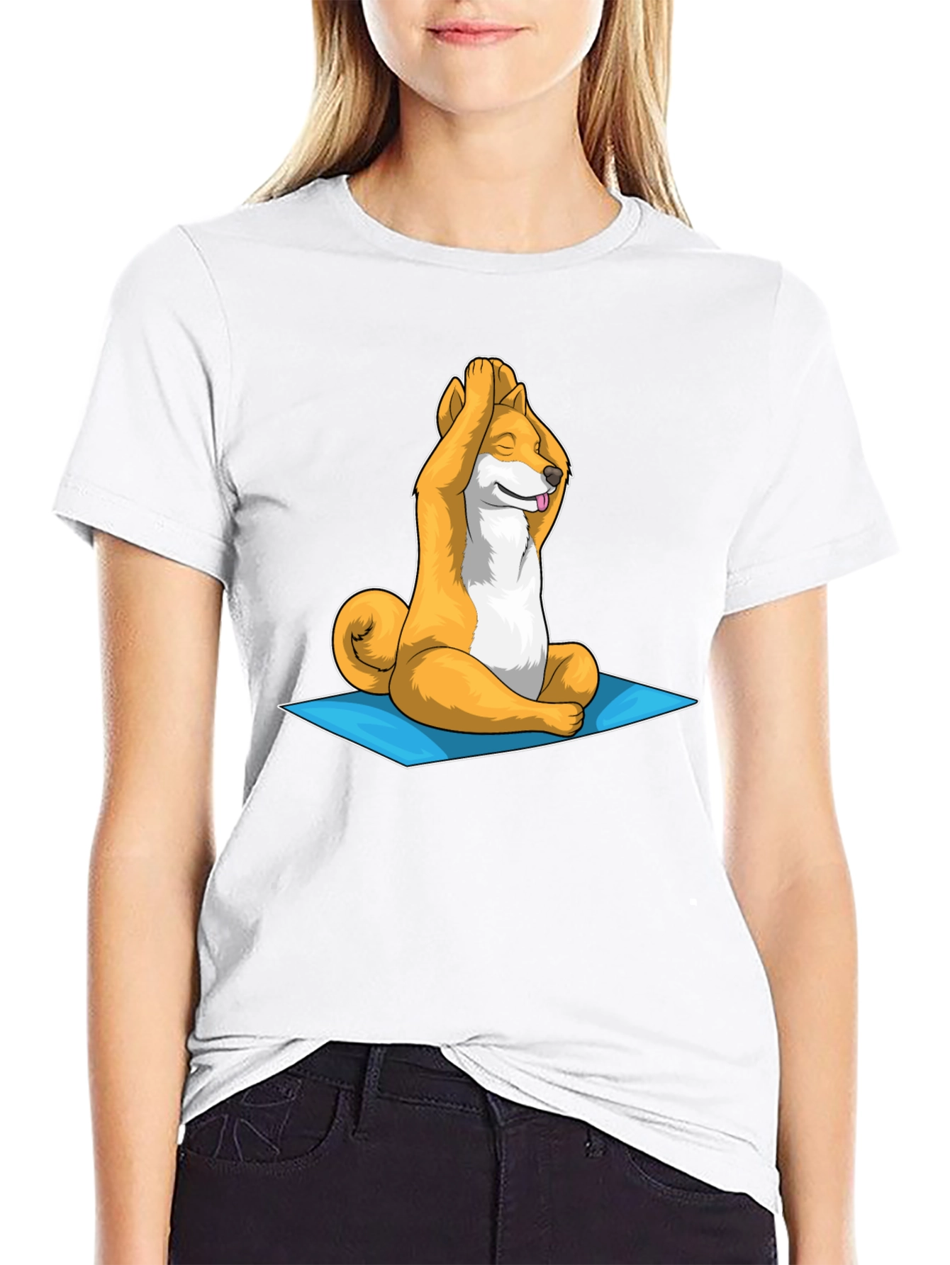 Yoga Shiba Inu Graphic T-Shirt