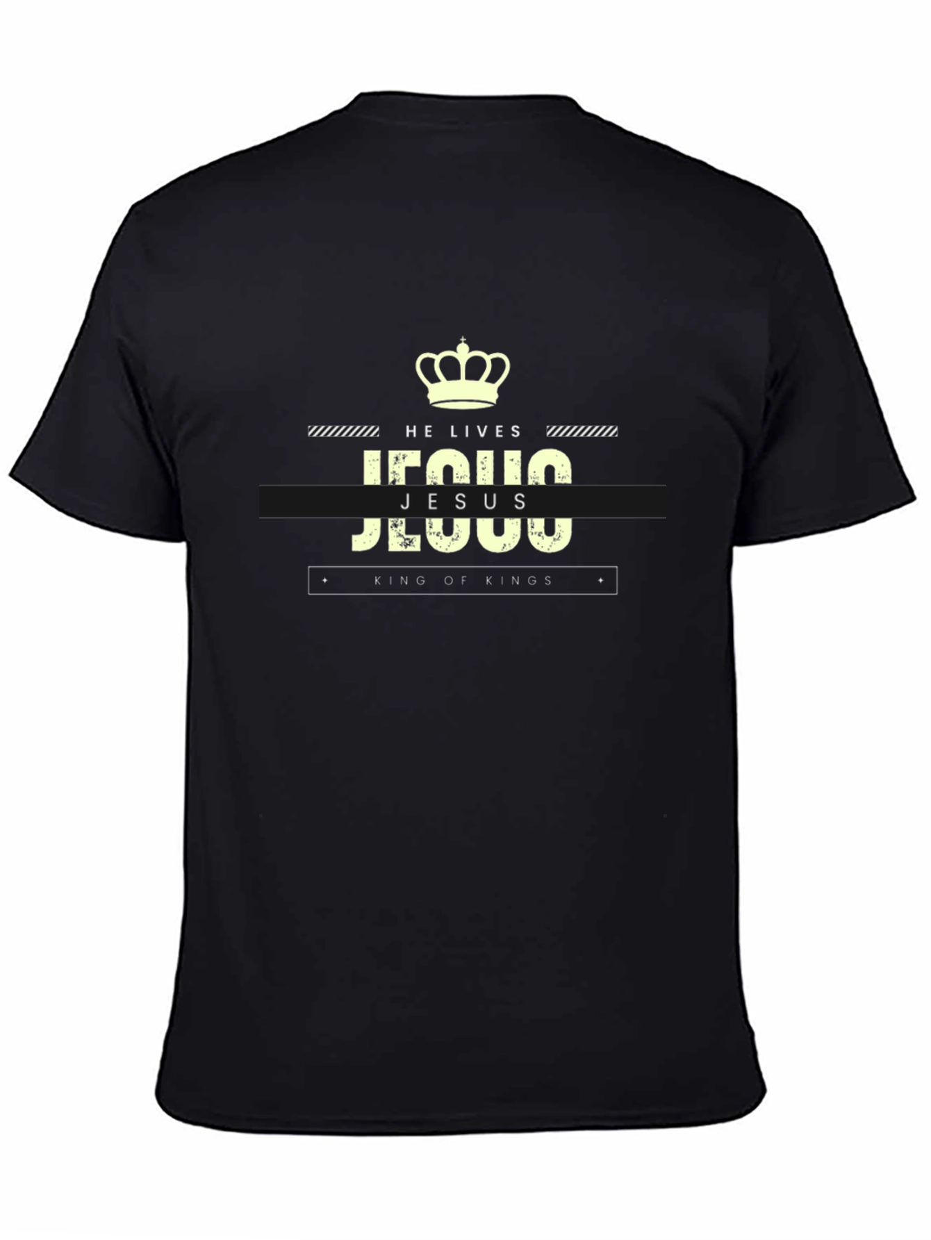 He Lives Jesus King of Kings Black T-Shirt
