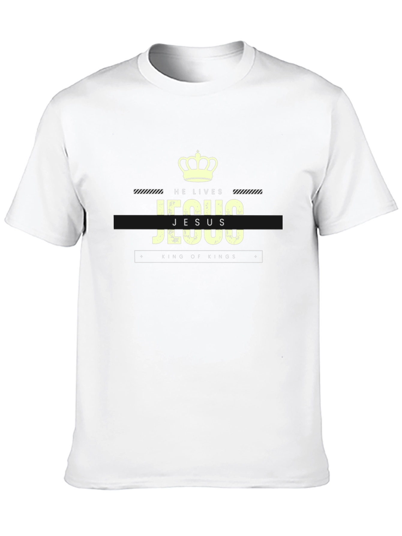 He Lives Jesus King of Kings Black T-Shirt