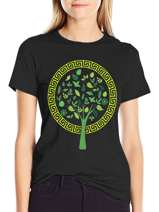 Nature Tree Graphic Tee - Stylish Black T-Shirt
