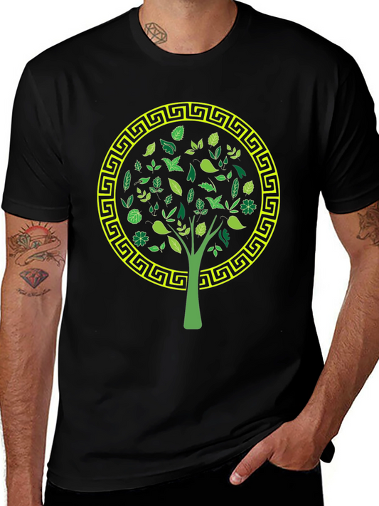 Nature Tree Graphic Tee - Stylish Black T-Shirt