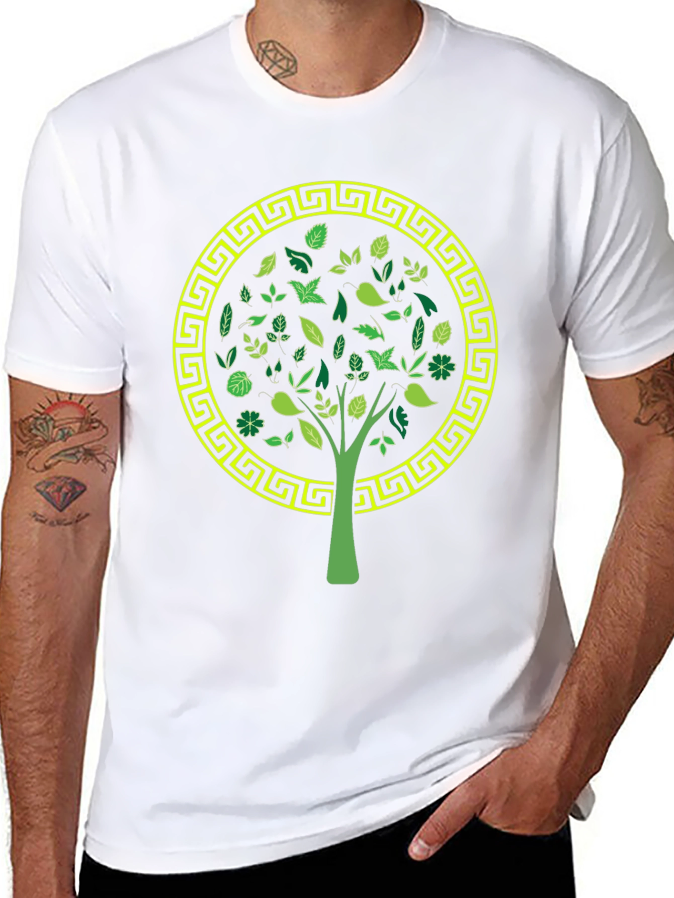 Nature Tree Graphic Tee - Stylish Black T-Shirt