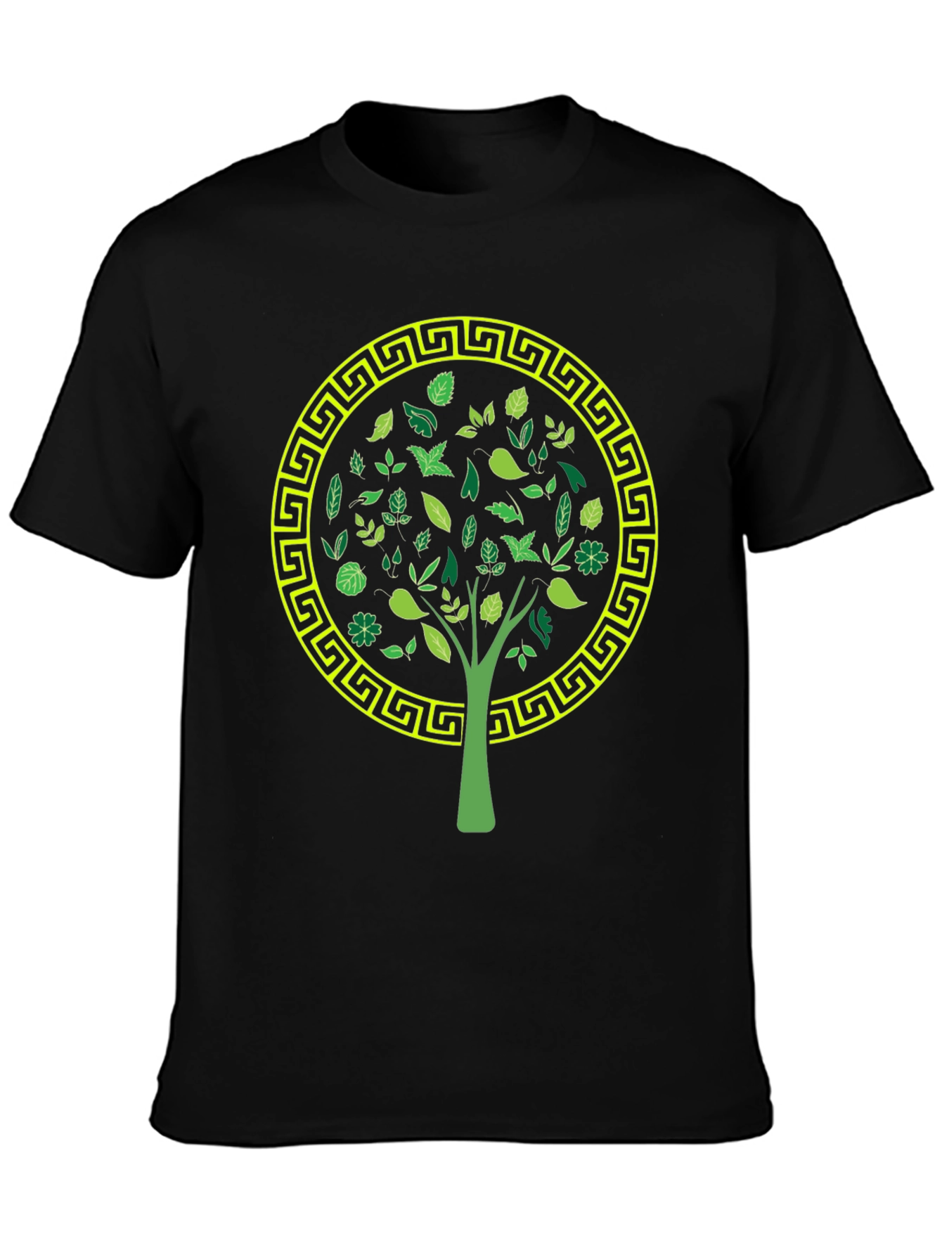 Nature Tree Graphic Tee - Stylish Black T-Shirt