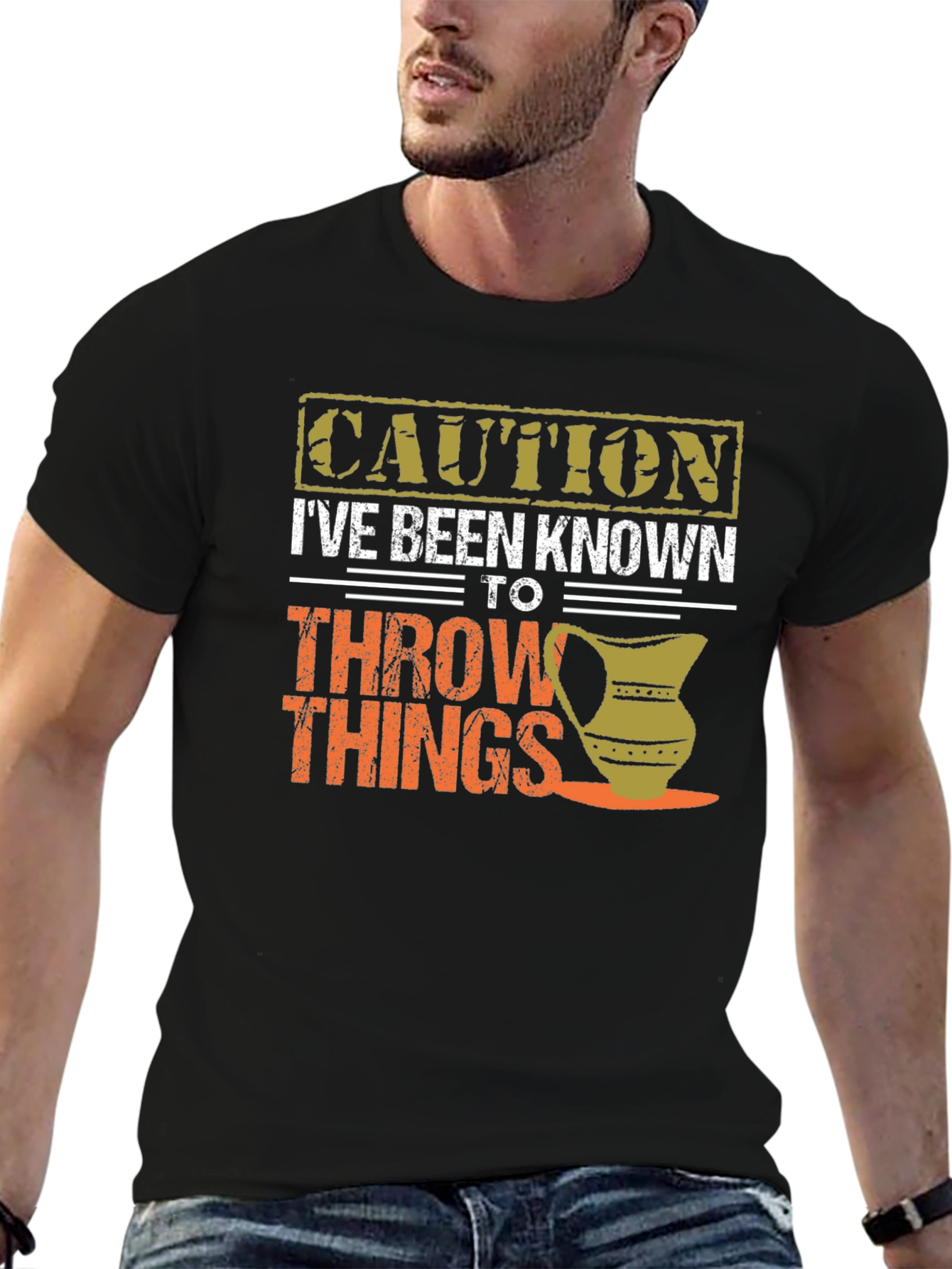 Caution Throw Things T-Shirt - Funny Potter Gift