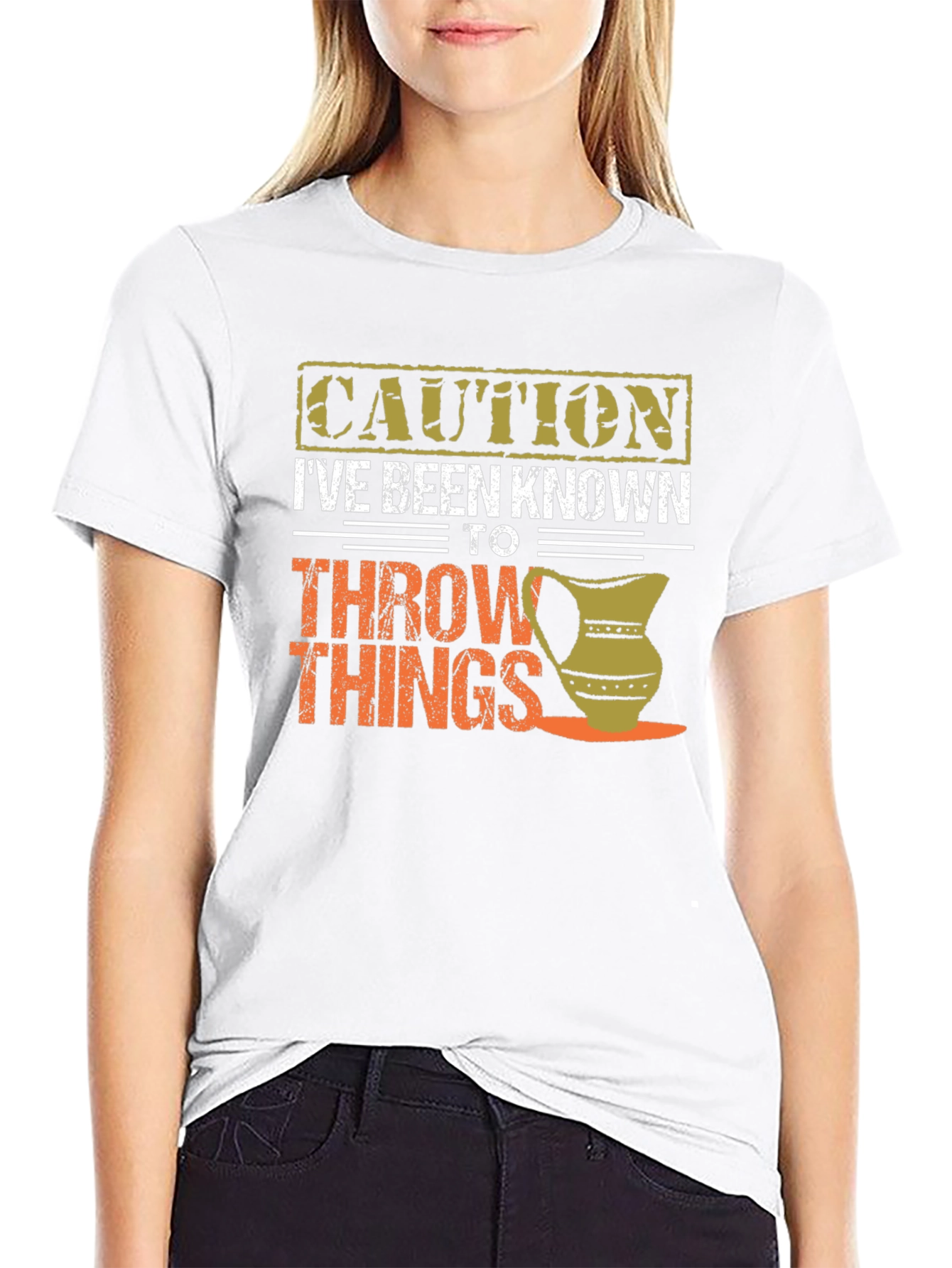 Caution Throw Things T-Shirt - Funny Potter Gift
