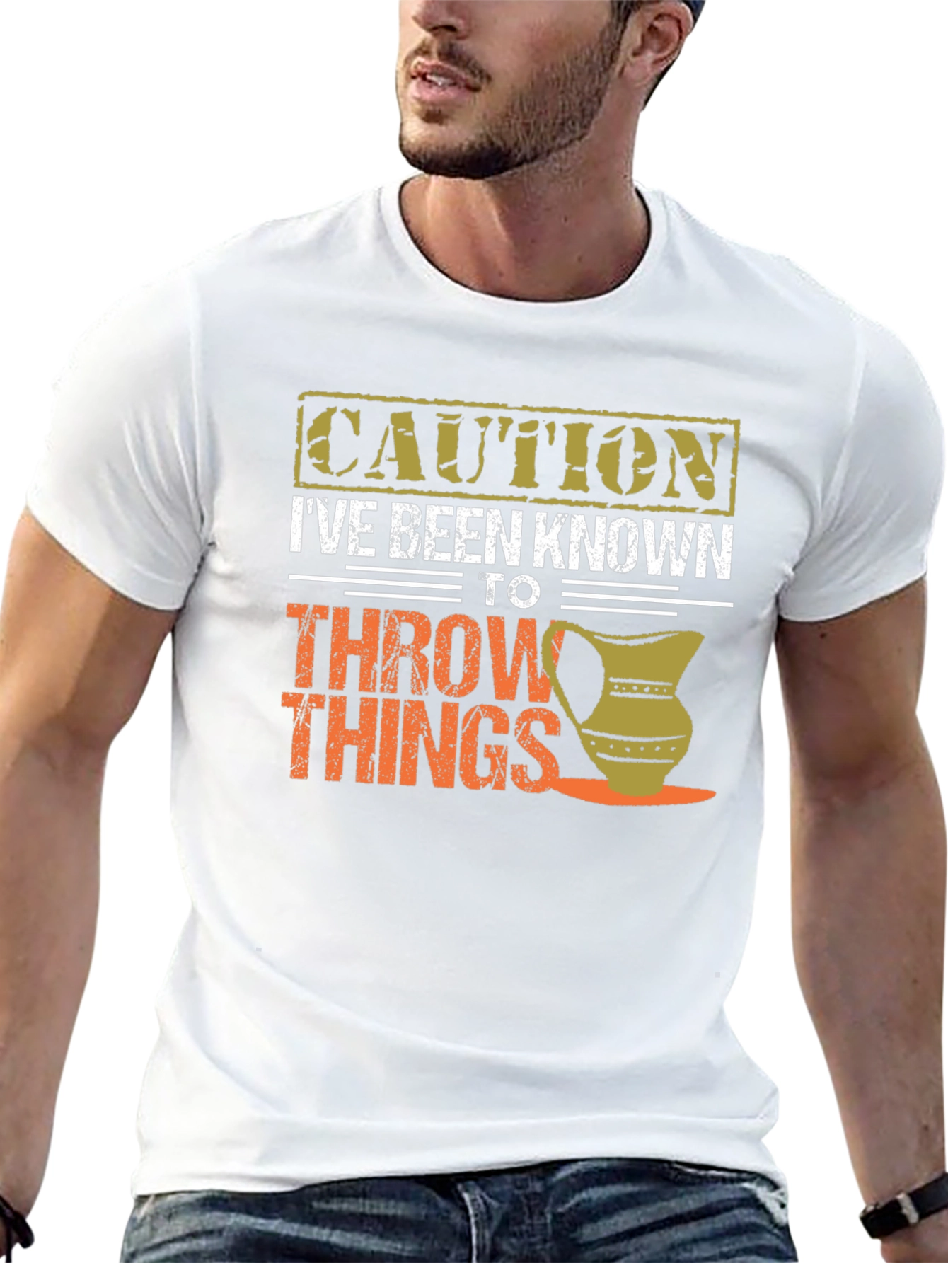 Caution Throw Things T-Shirt - Funny Potter Gift