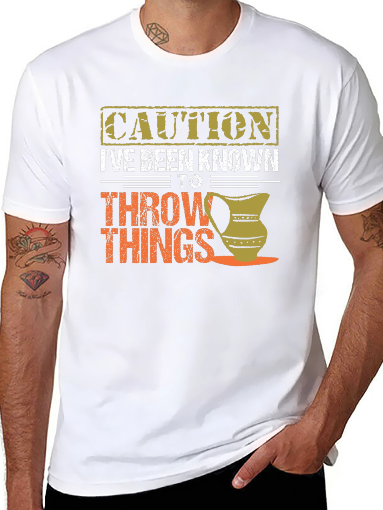 Caution Throw Things T-Shirt - Funny Potter Gift