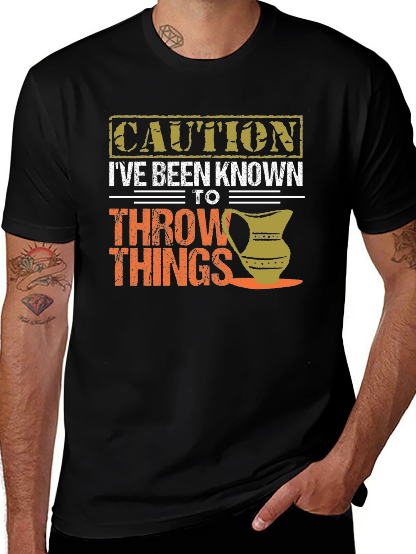 Caution Throw Things T-Shirt - Funny Potter Gift