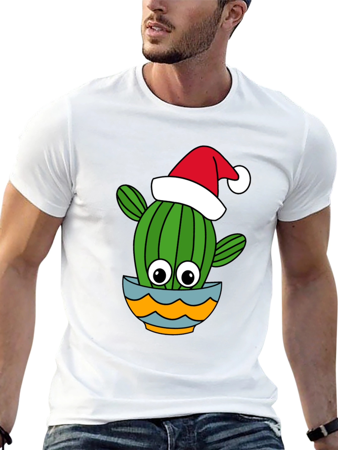 Festive Cactus T-Shirt - Holiday Cheer