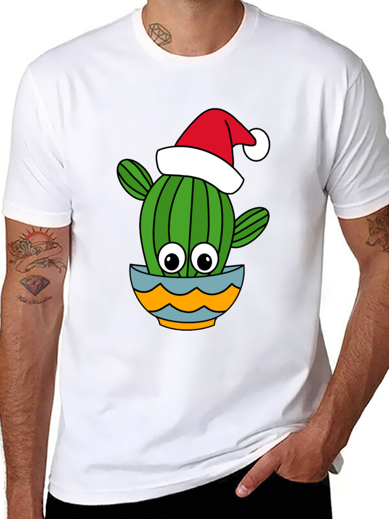 Festive Cactus T-Shirt - Holiday Cheer