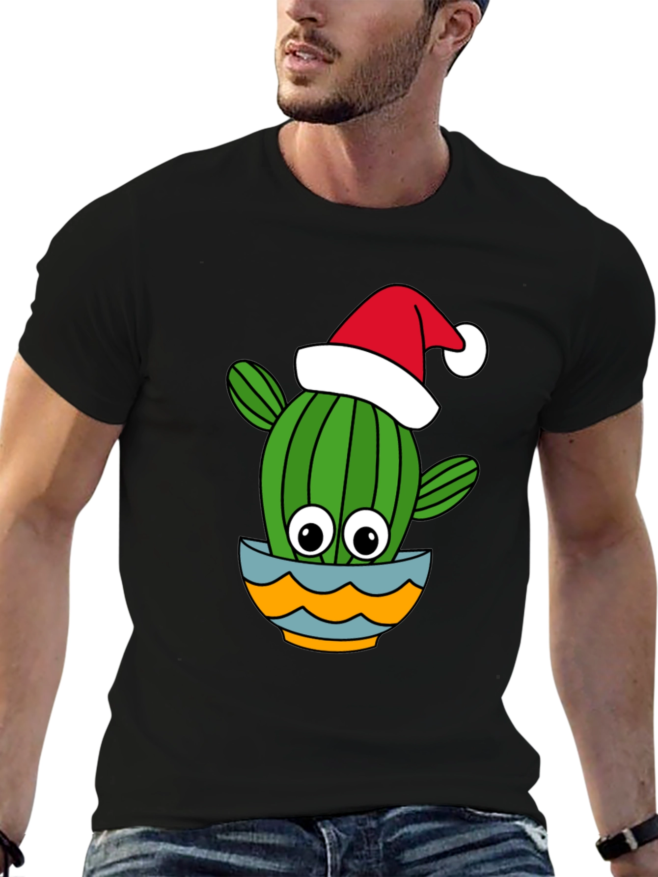 Festive Cactus T-Shirt - Holiday Cheer