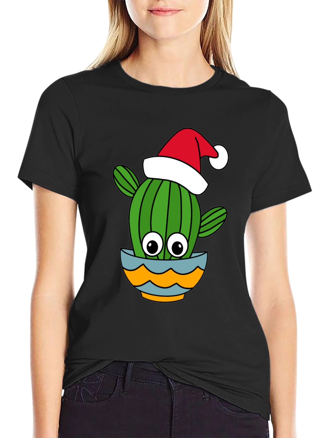 Festive Cactus T-Shirt - Holiday Cheer