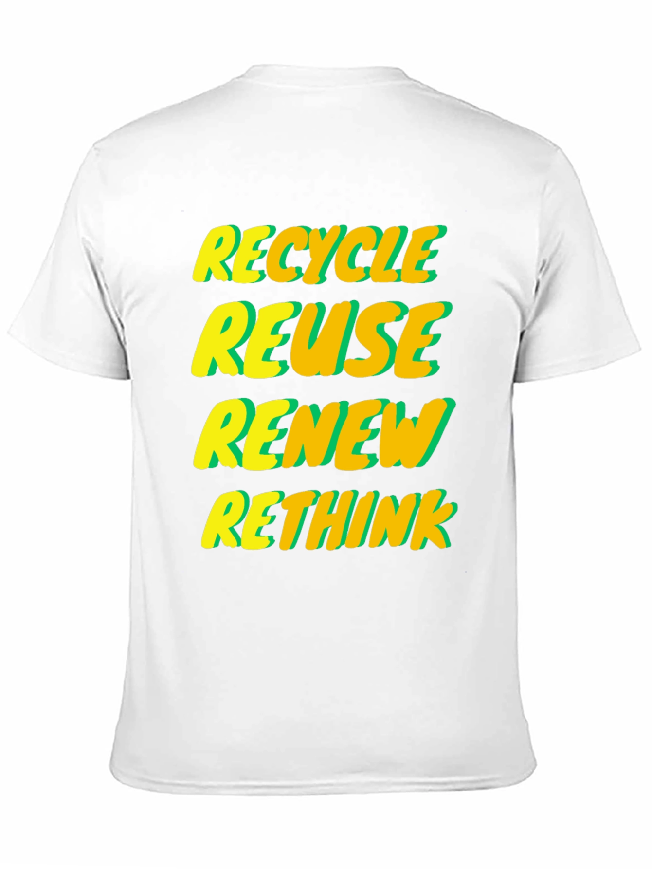 Eco-Friendly Graphic Tee - Recycle Reuse Renew Rethink