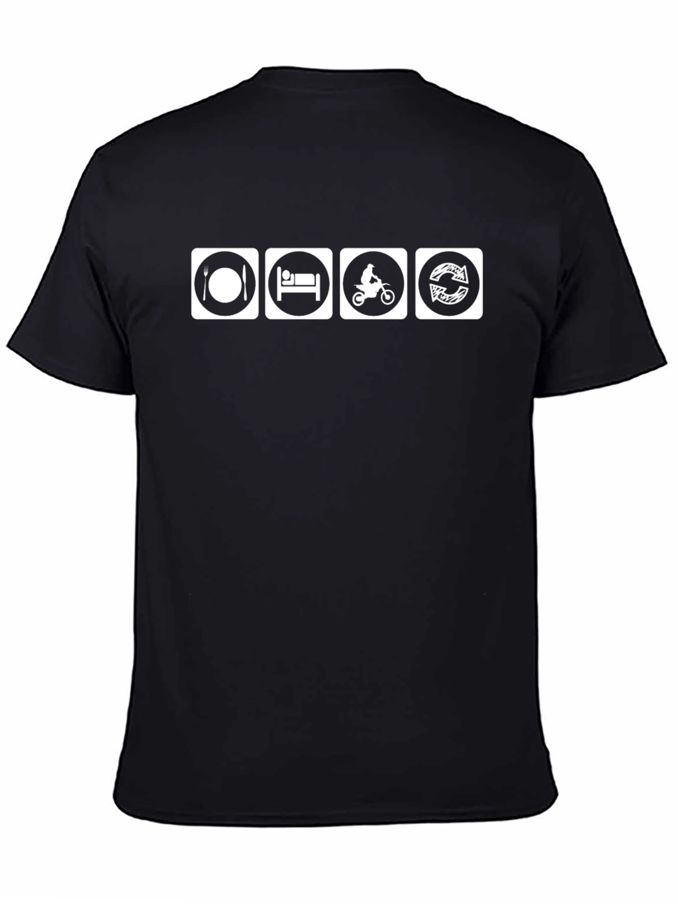 Eat Sleep Ride Repeat Black T-Shirt