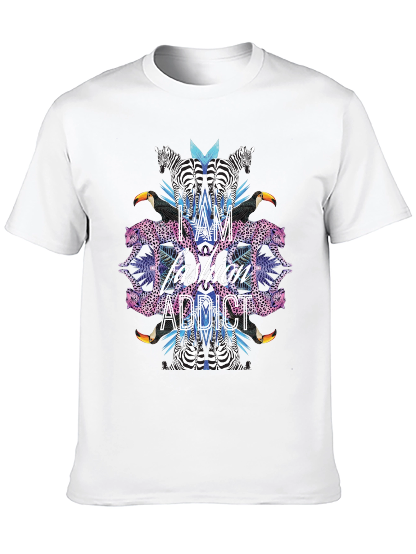I am Fashion Addict Graphic Print T-Shirt