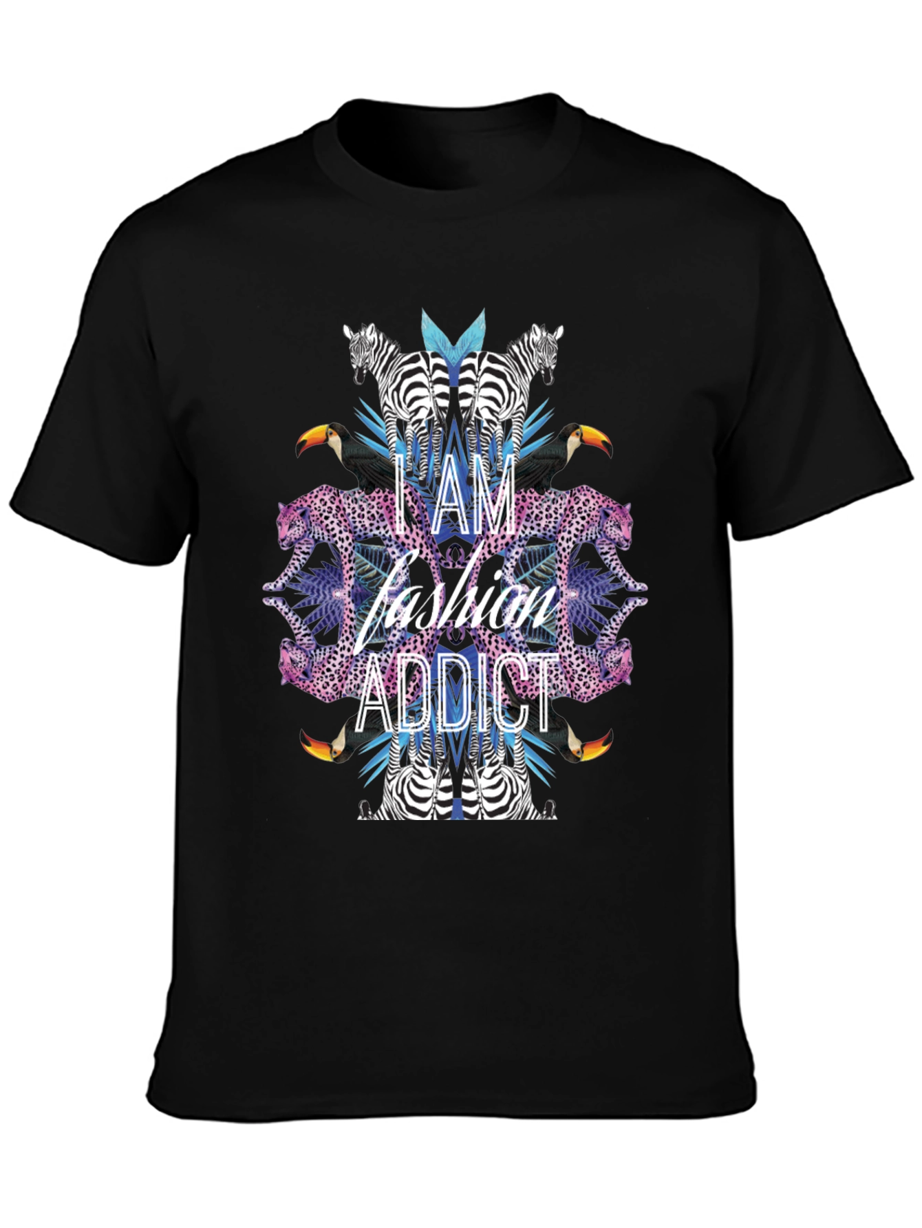 I am Fashion Addict Graphic Print T-Shirt