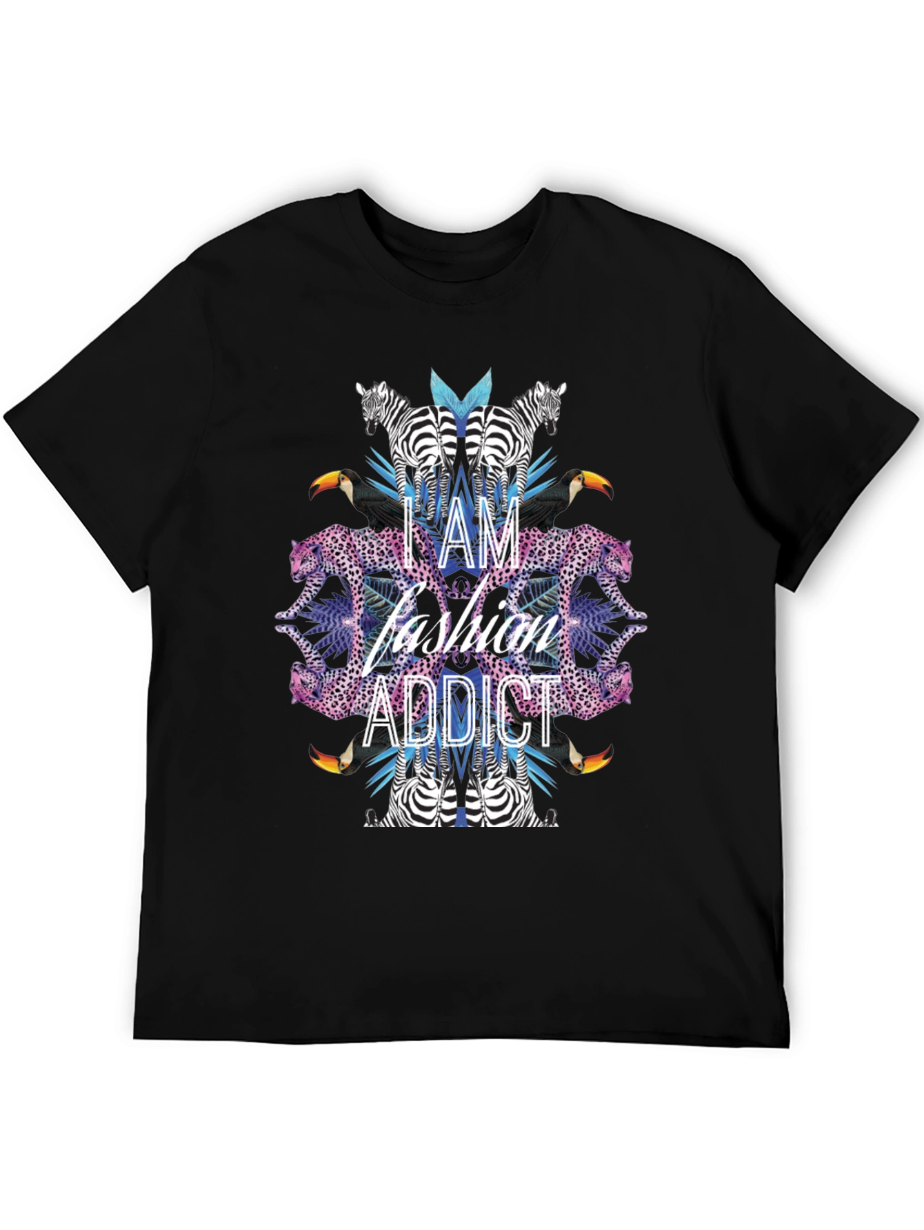I am Fashion Addict Graphic Print T-Shirt