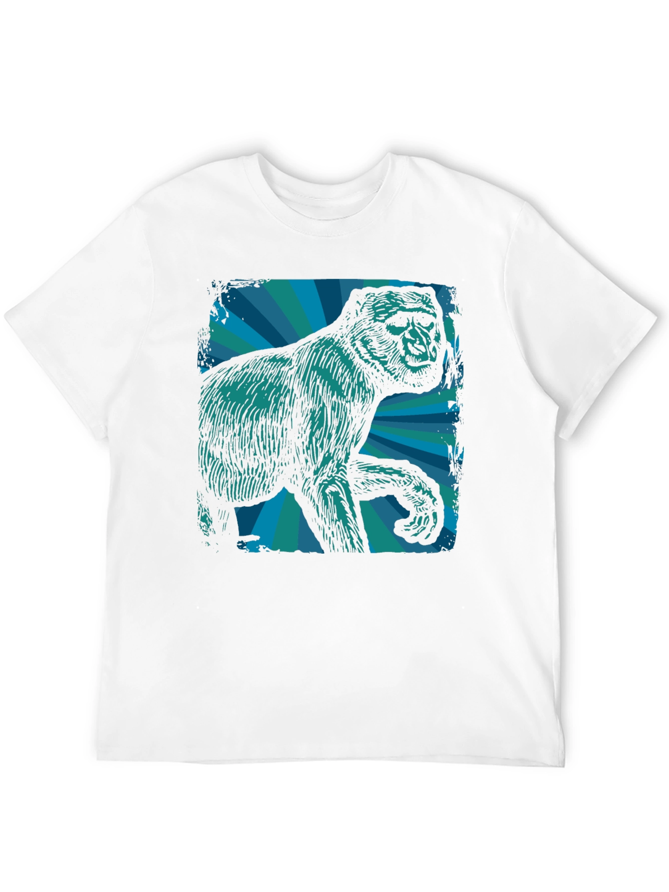 Retro Gorilla Graphic Tee - Mens Black T-Shirt