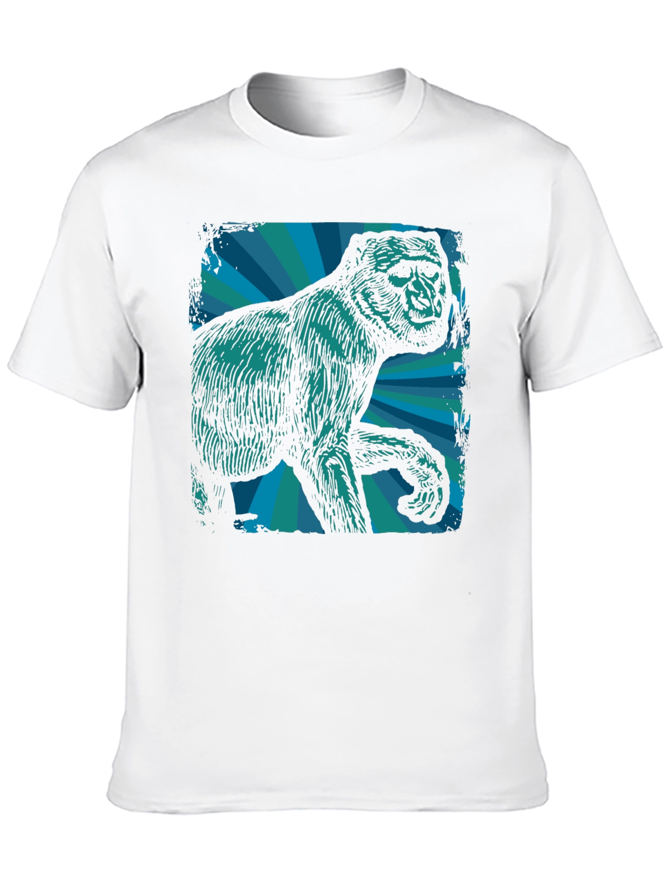 Retro Gorilla Graphic Tee - Mens Black T-Shirt