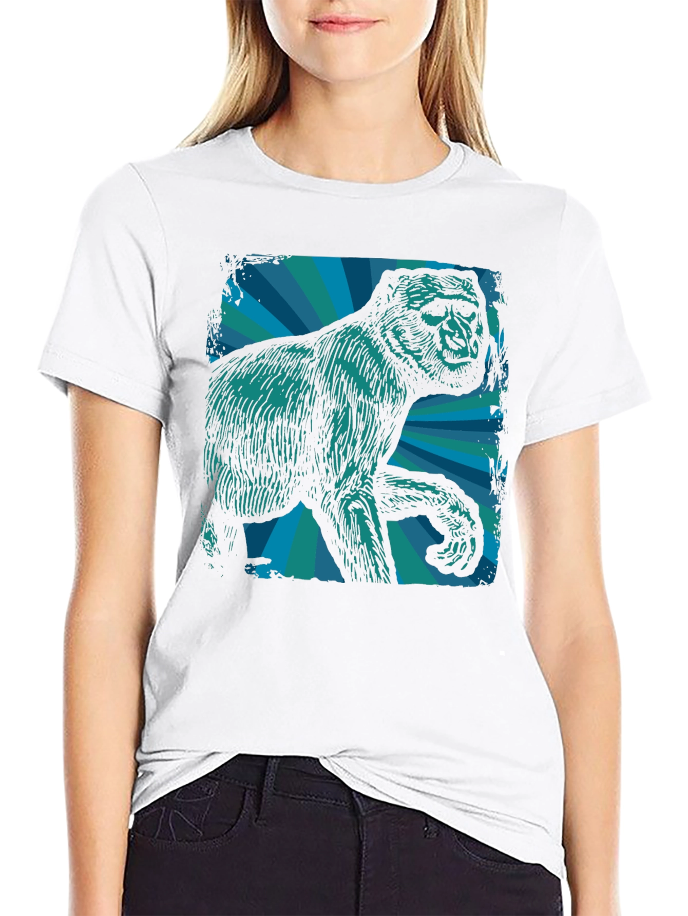Retro Gorilla Graphic Tee - Mens Black T-Shirt