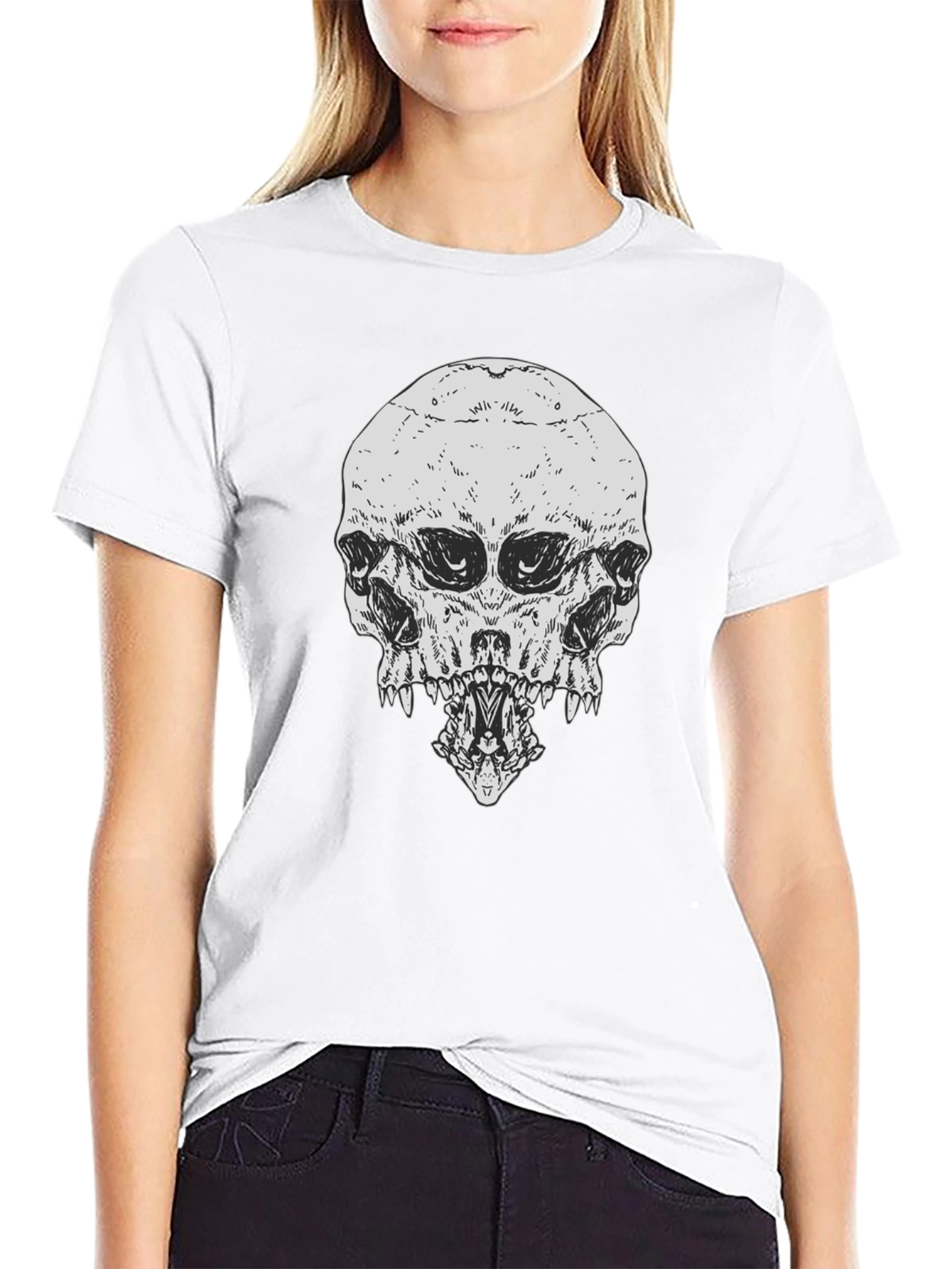 Skull Graphic Print T-Shirt