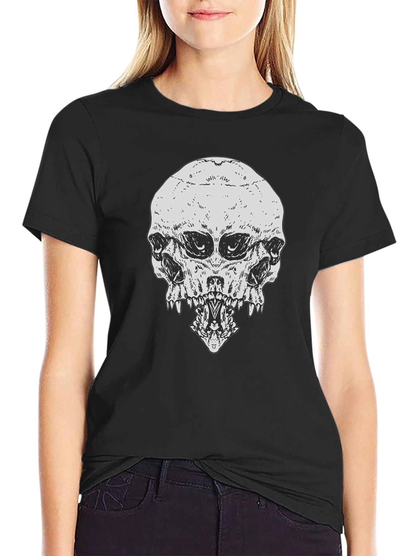 Skull Graphic Print T-Shirt