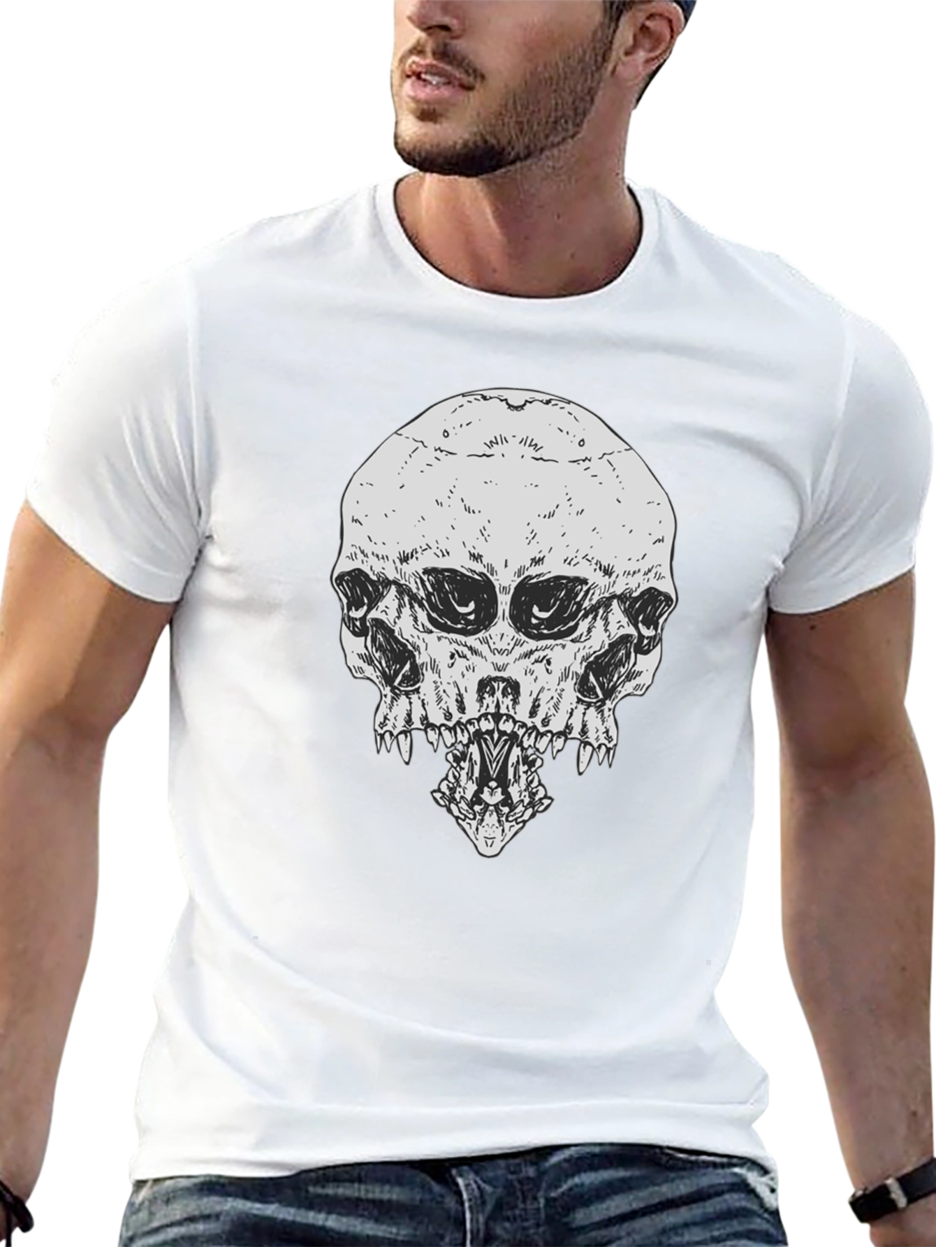 Skull Graphic Print T-Shirt