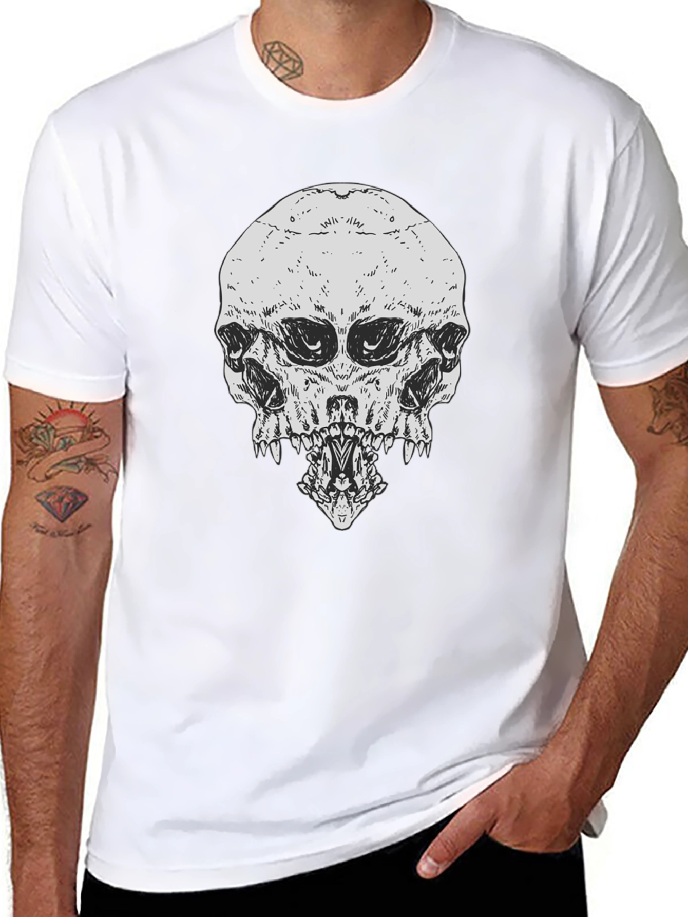 Skull Graphic Print T-Shirt