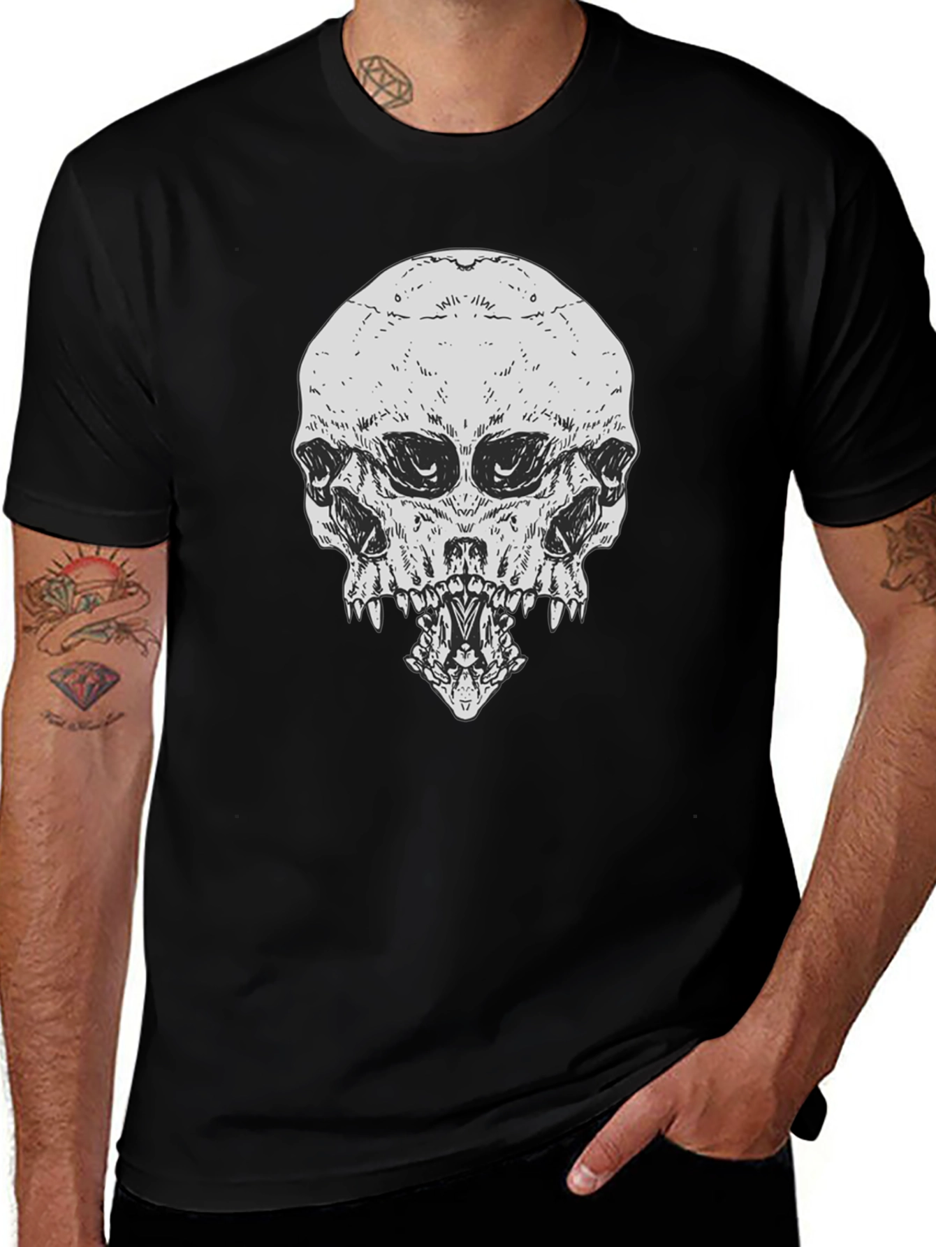Skull Graphic Print T-Shirt