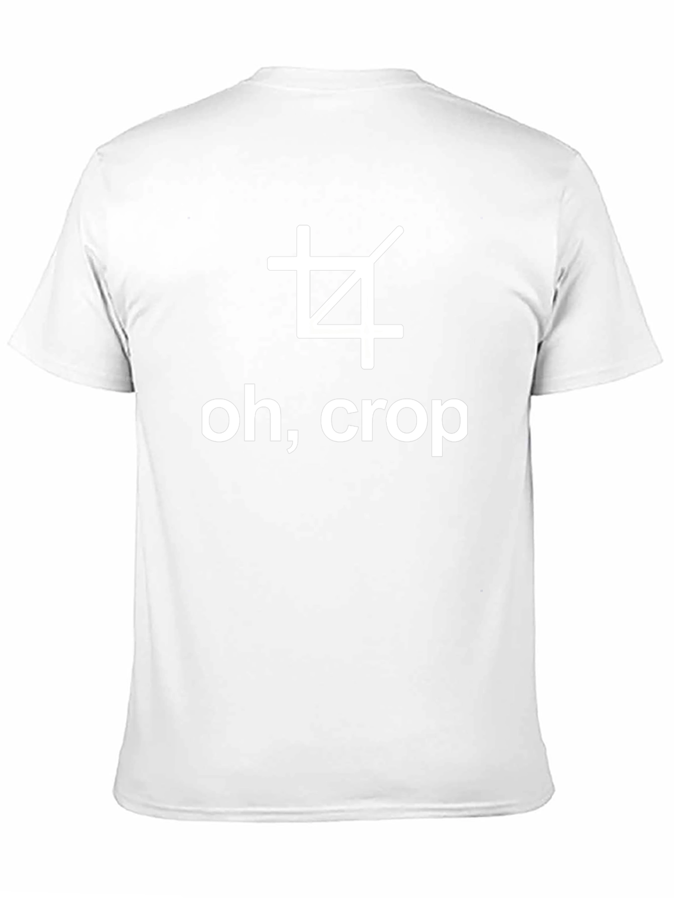 Funny Oh Crop Graphic Tee - Black Cotton T-Shirt