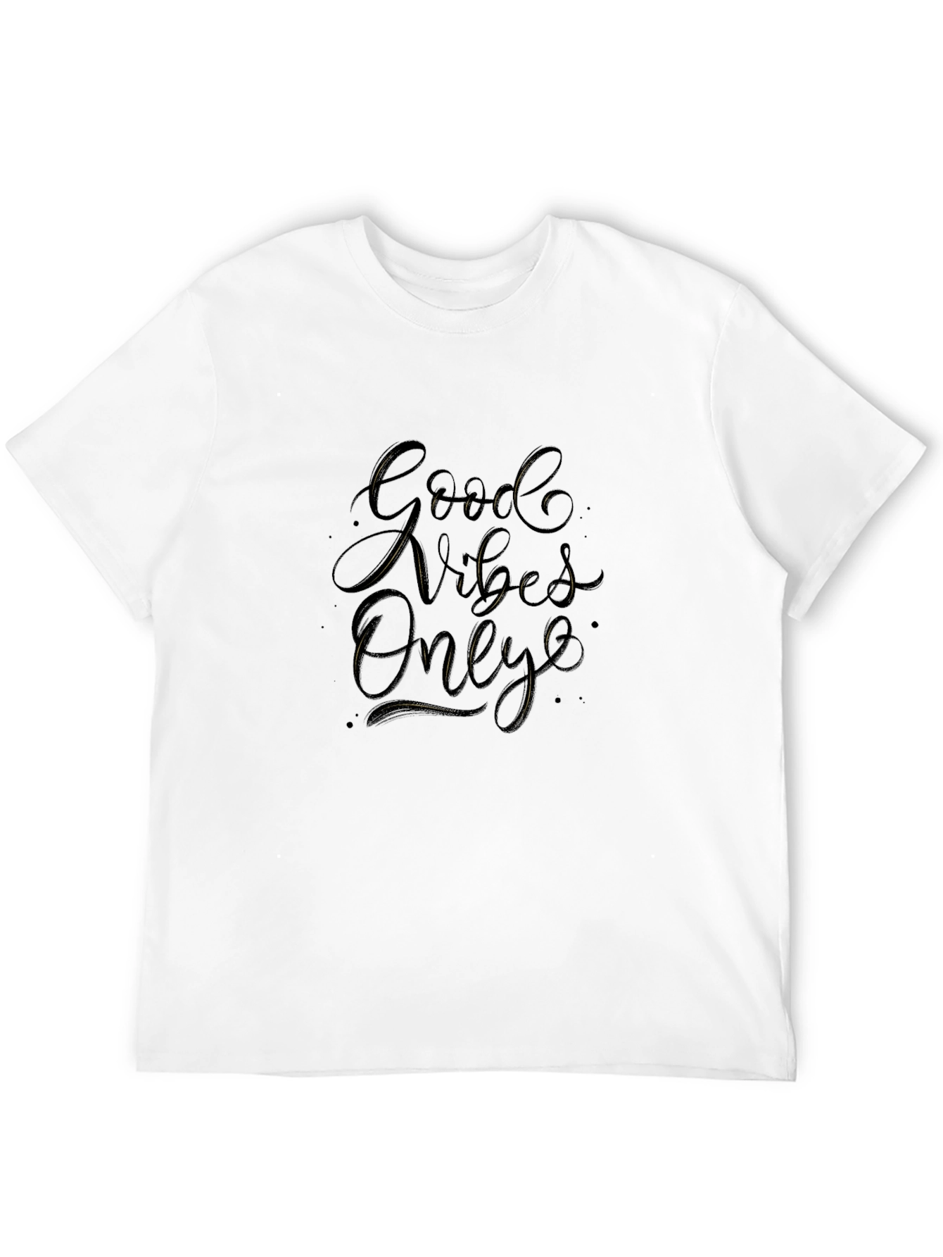 Good Vibes Only Black Graphic T-Shirt