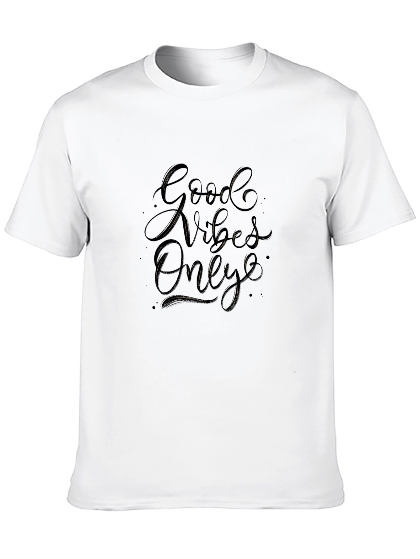 Good Vibes Only Black Graphic T-Shirt