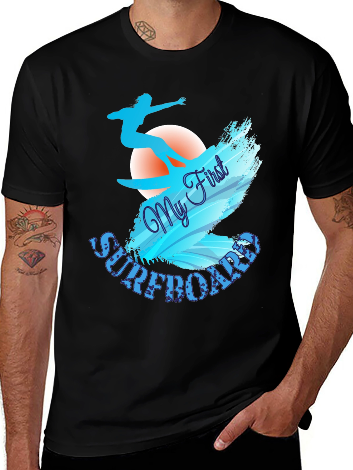 My First Surfboard T-Shirt - Surfer Design