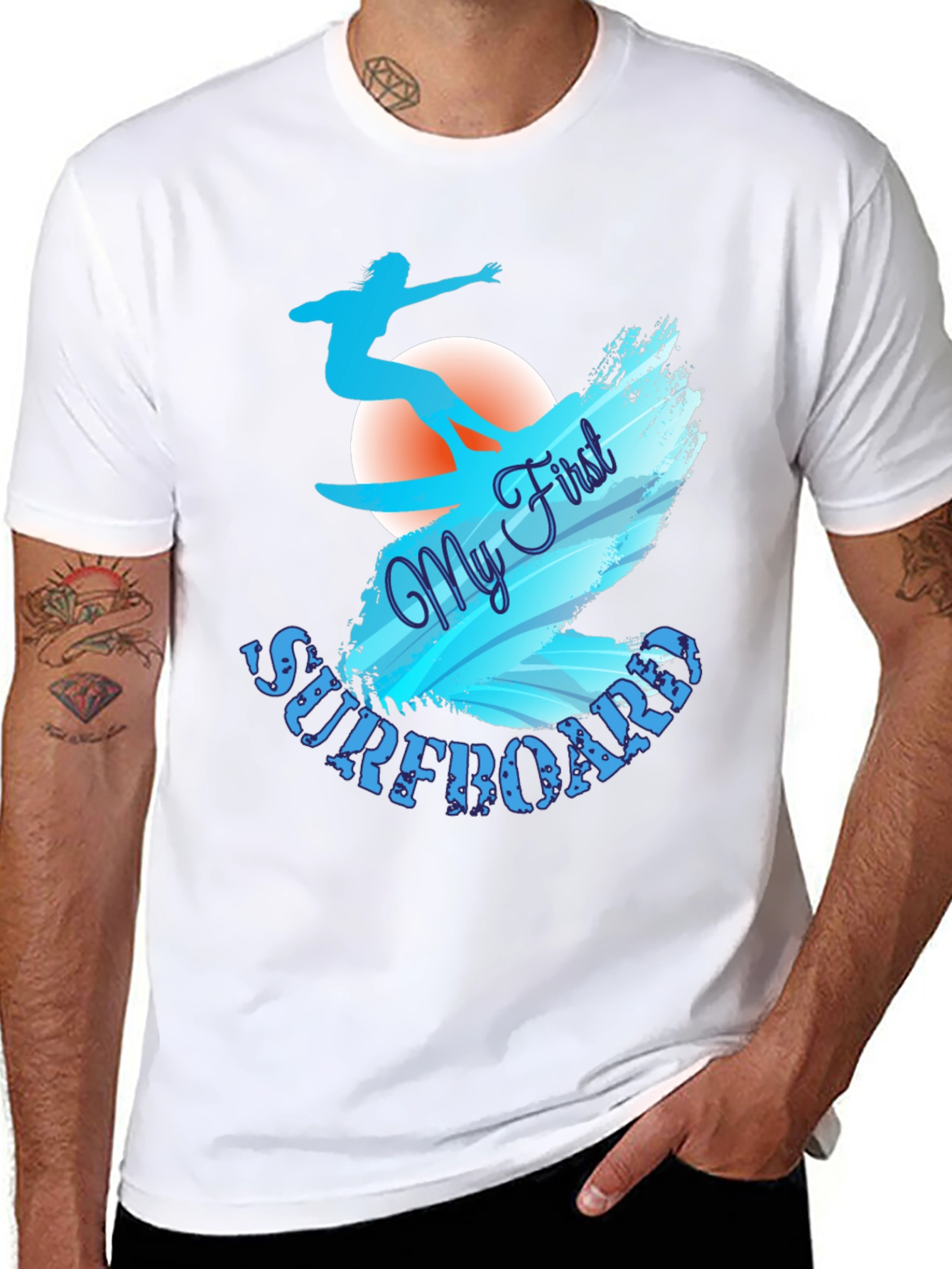 My First Surfboard T-Shirt - Surfer Design