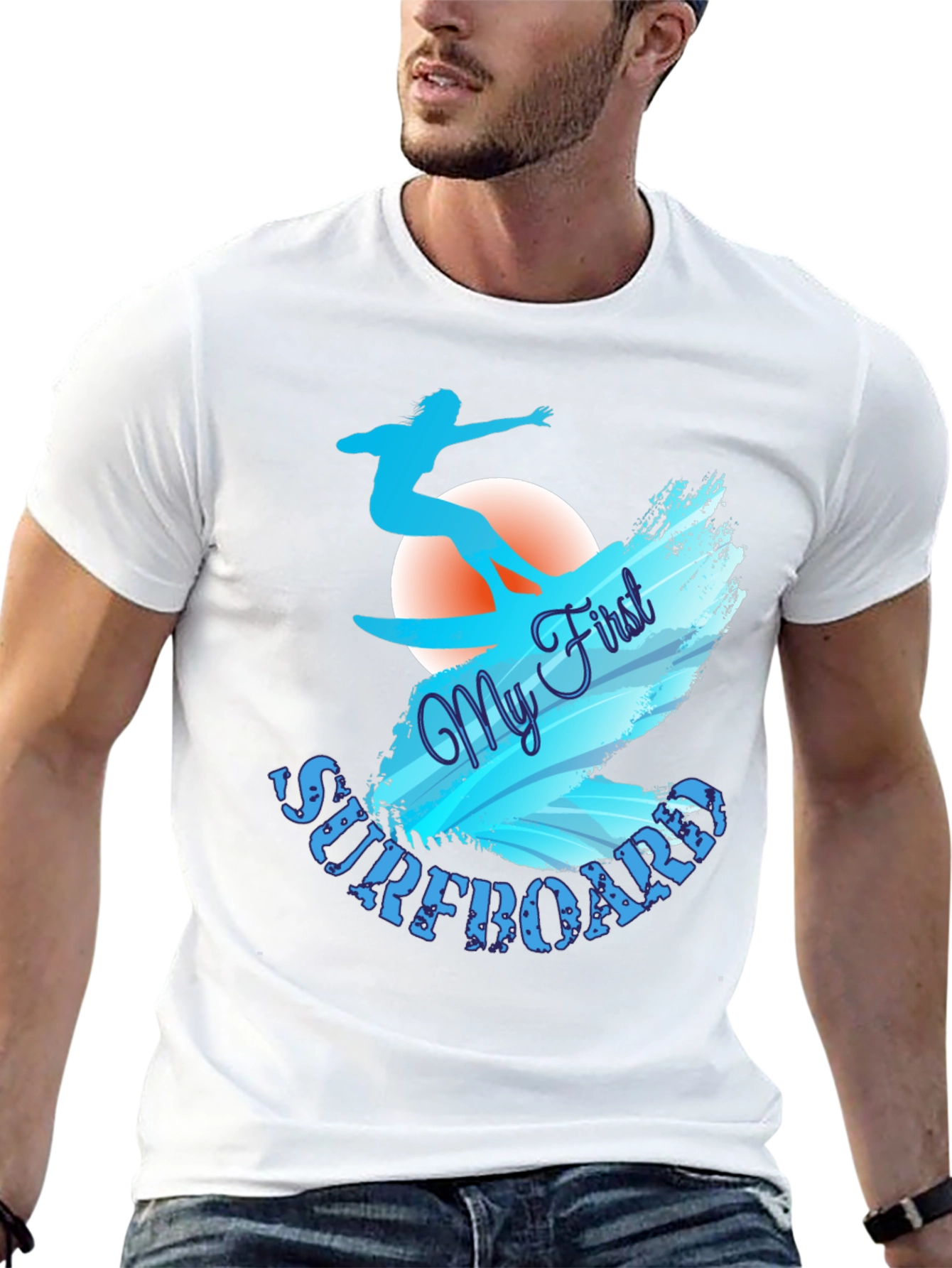 My First Surfboard T-Shirt - Surfer Design