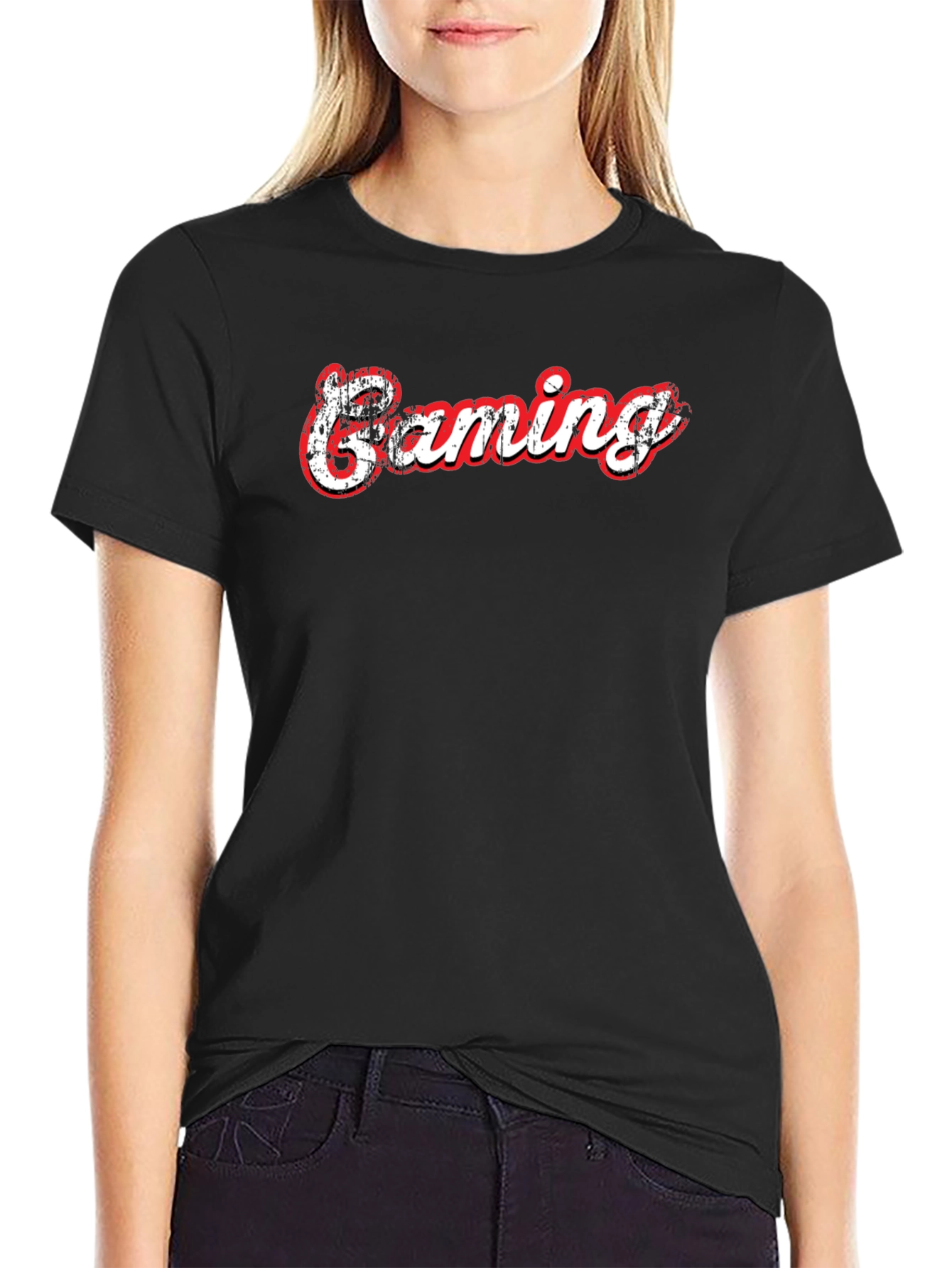 Gaming T-Shirt - Black Cotton Graphic Tee