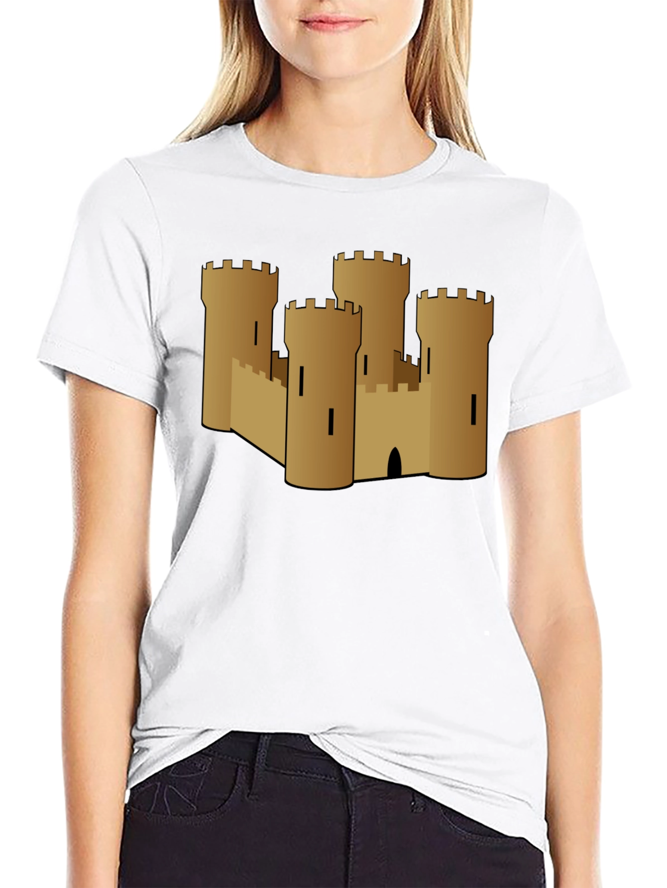 Sand Castle Graphic Tee - Black